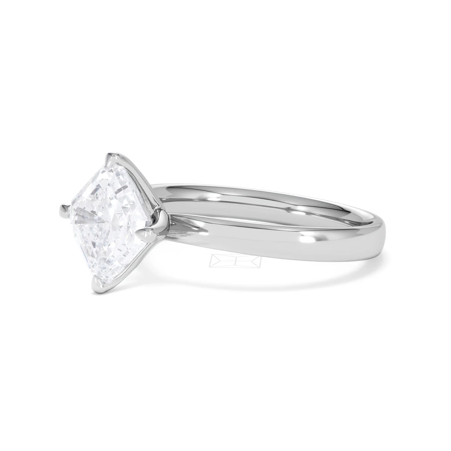 Origin Twist 2.00ct Asscher Cut Lab Diamond Solitaire Engagement Ring in Platinum - Image 76