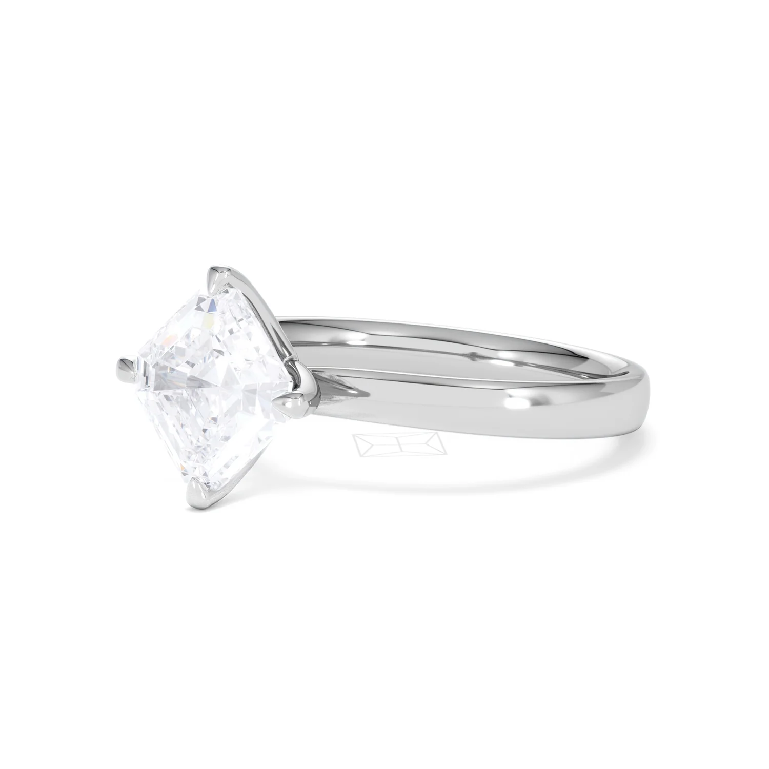 Origin Twist 2.00ct Asscher Cut Lab Diamond Solitaire Engagement Ring in Platinum - Image 78