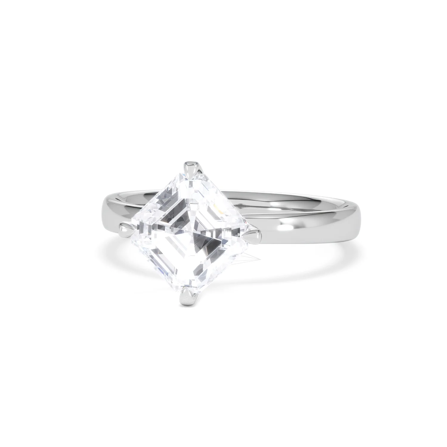 Origin Twist 2.00ct Asscher Cut Lab Diamond Solitaire Engagement Ring in Platinum - Image 84