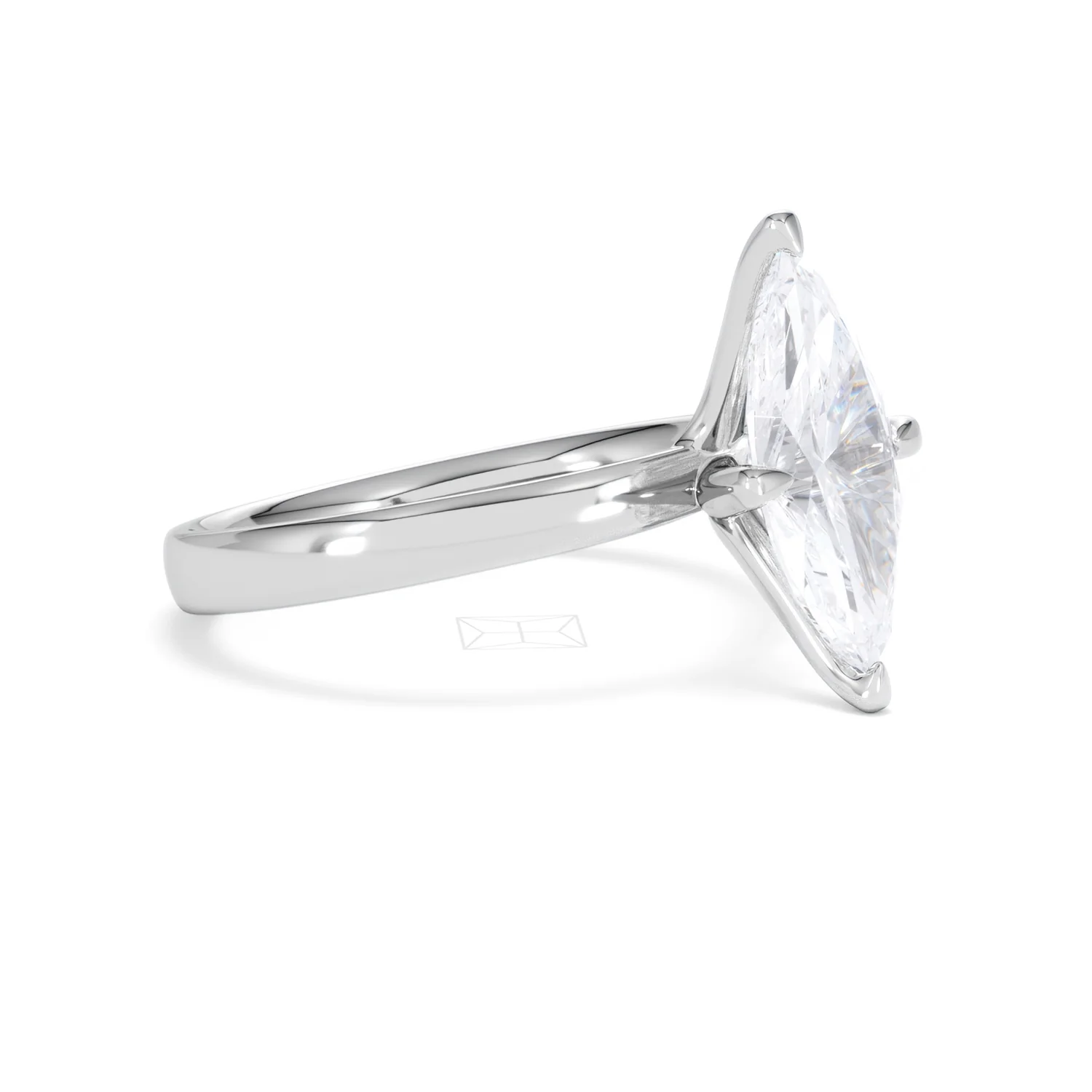 Origin Twist 2.00ct Marquise Cut Lab Diamond Solitaire Engagement Ring in 18K White Gold - Image 18