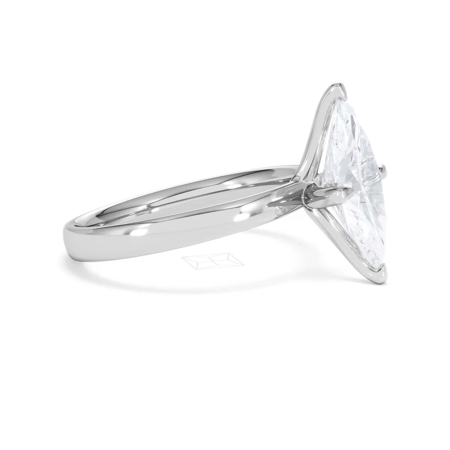 Origin Twist 2.00ct Marquise Cut Lab Diamond Solitaire Engagement Ring in 18K White Gold - Image 21