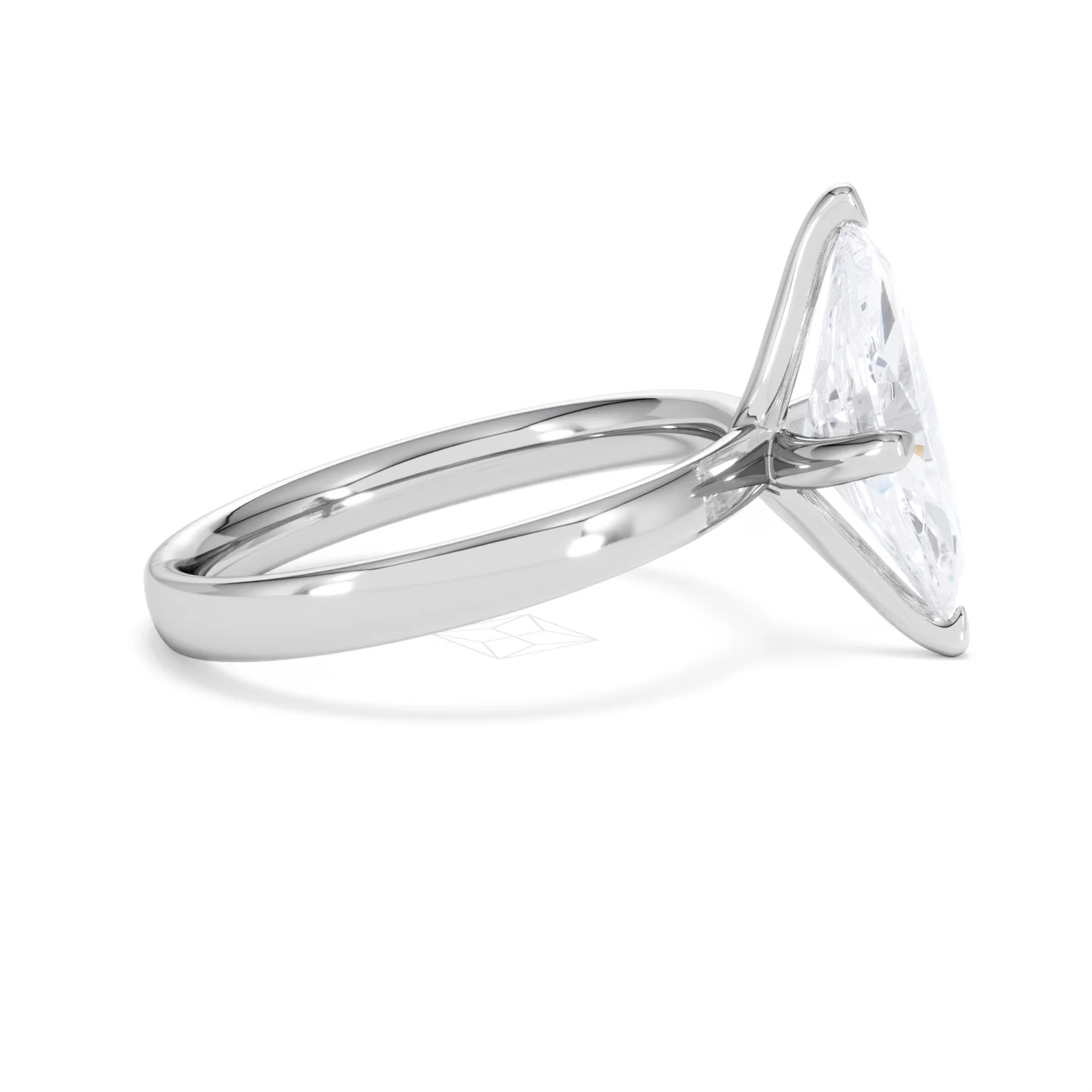 Origin Twist 2.00ct Marquise Cut Lab Diamond Solitaire Engagement Ring in 18K White Gold - Image 25