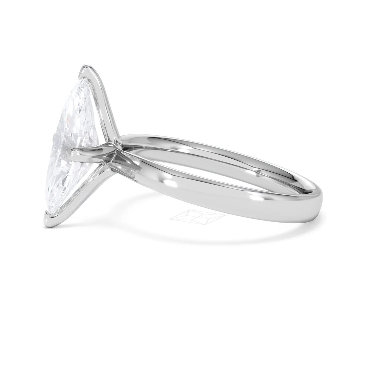 Origin Twist 2.00ct Marquise Cut Lab Diamond Solitaire Engagement Ring in 18K White Gold - Image 70