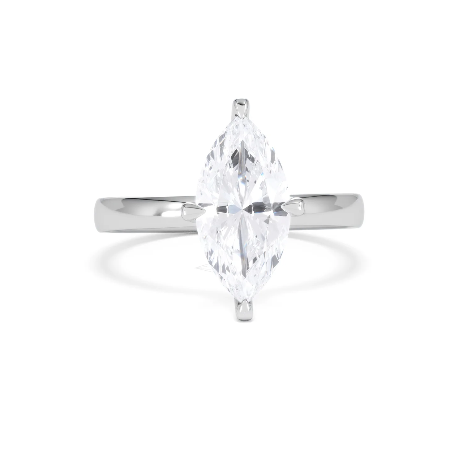 Origin Twist 2.00ct Marquise Cut Lab Diamond Solitaire Engagement Ring in 18K White Gold - Image 8