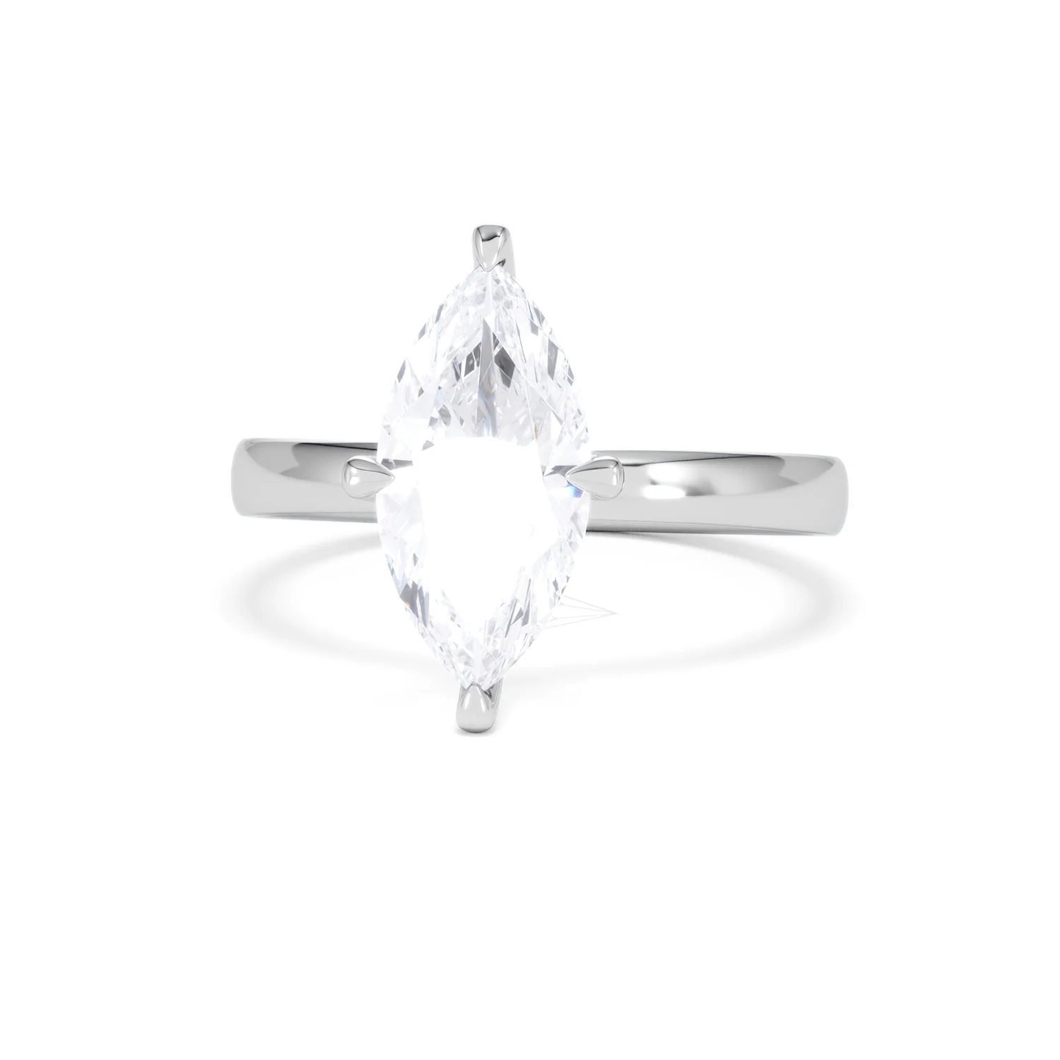 Origin Twist 2.00ct Marquise Cut Lab Diamond Solitaire Engagement Ring in 18K White Gold - Image 85