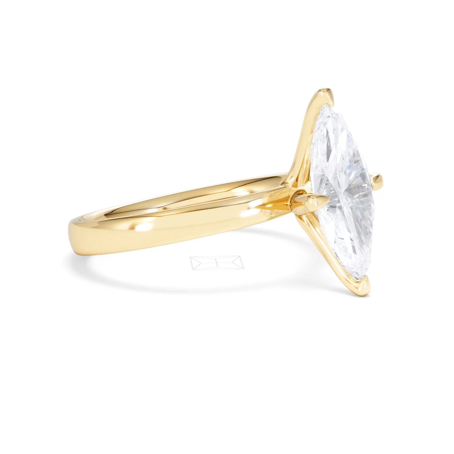 Origin Twist 2.00ct Marquise Cut Lab Diamond Solitaire Engagement Ring in 18K Yellow Gold - Image 18