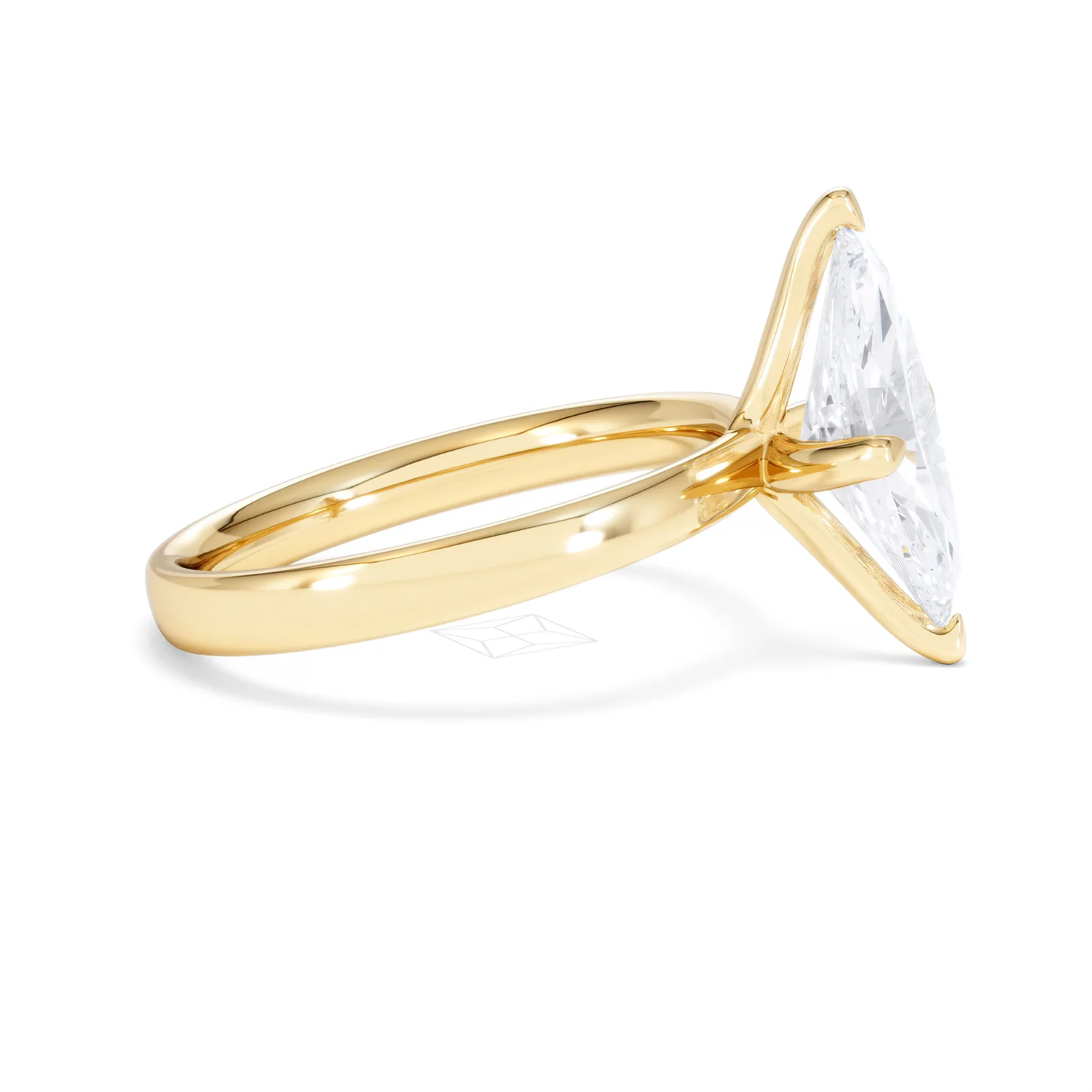 Origin Twist 2.00ct Marquise Cut Lab Diamond Solitaire Engagement Ring in 18K Yellow Gold - Image 24