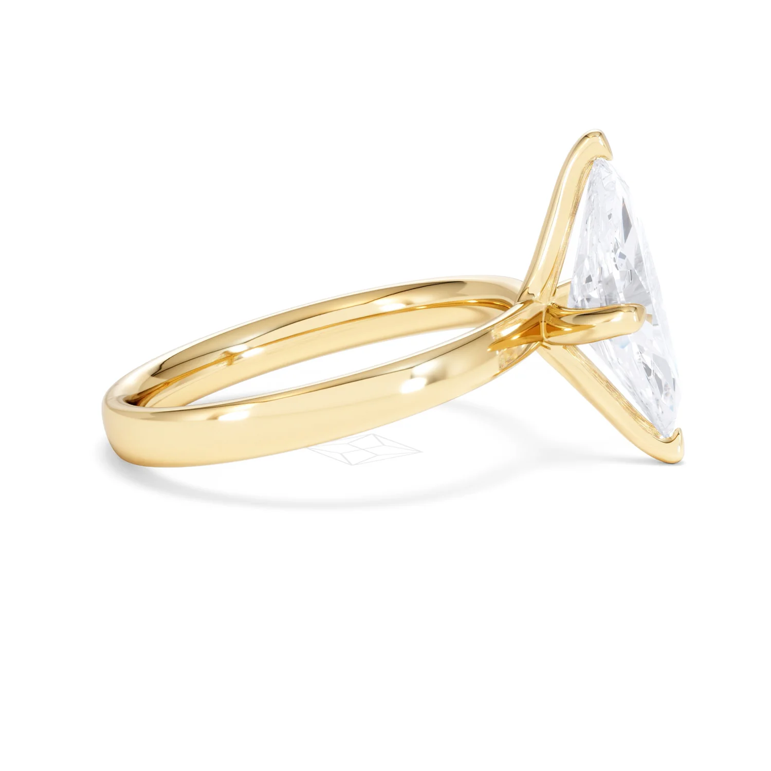 Origin Twist 2.00ct Marquise Cut Lab Diamond Solitaire Engagement Ring in 18K Yellow Gold - Image 25