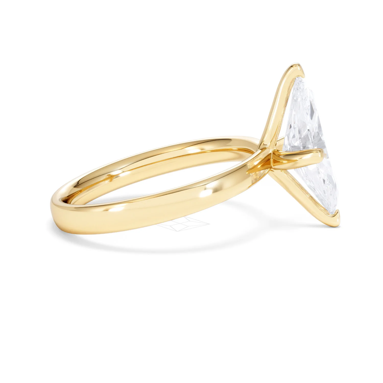 Origin Twist 2.00ct Marquise Cut Lab Diamond Solitaire Engagement Ring in 18K Yellow Gold - Image 26