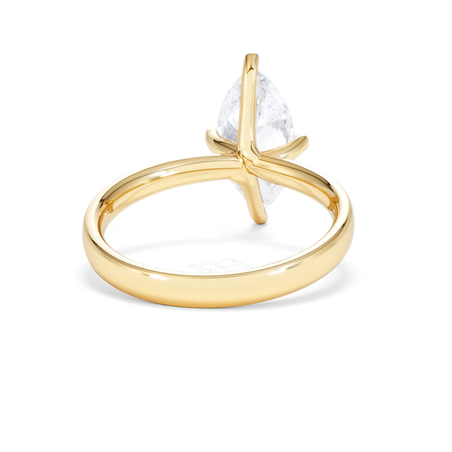 Origin Twist 2.00ct Marquise Cut Lab Diamond Solitaire Engagement Ring in 18K Yellow Gold - Image 44