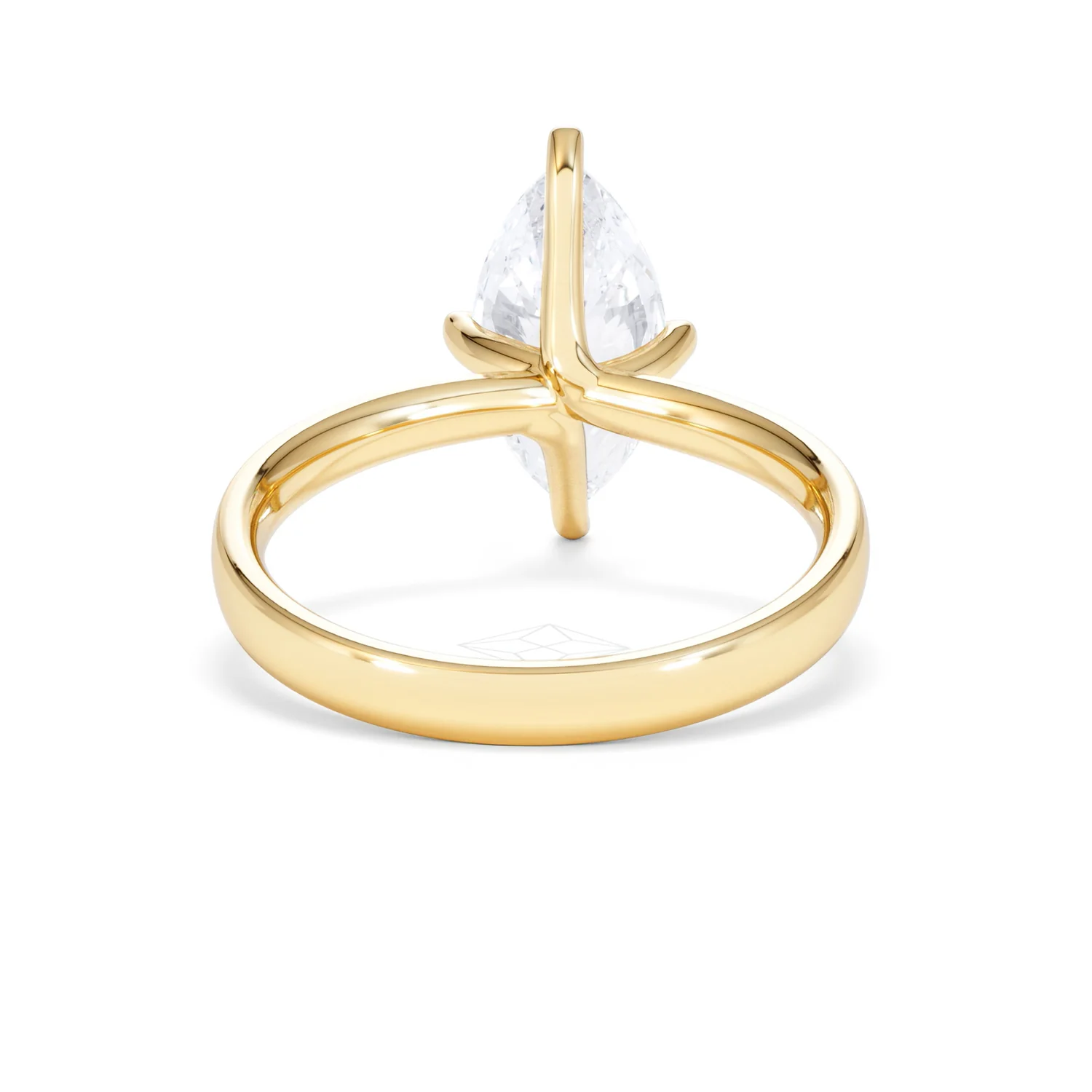 Origin Twist 2.00ct Marquise Cut Lab Diamond Solitaire Engagement Ring in 18K Yellow Gold - Image 46