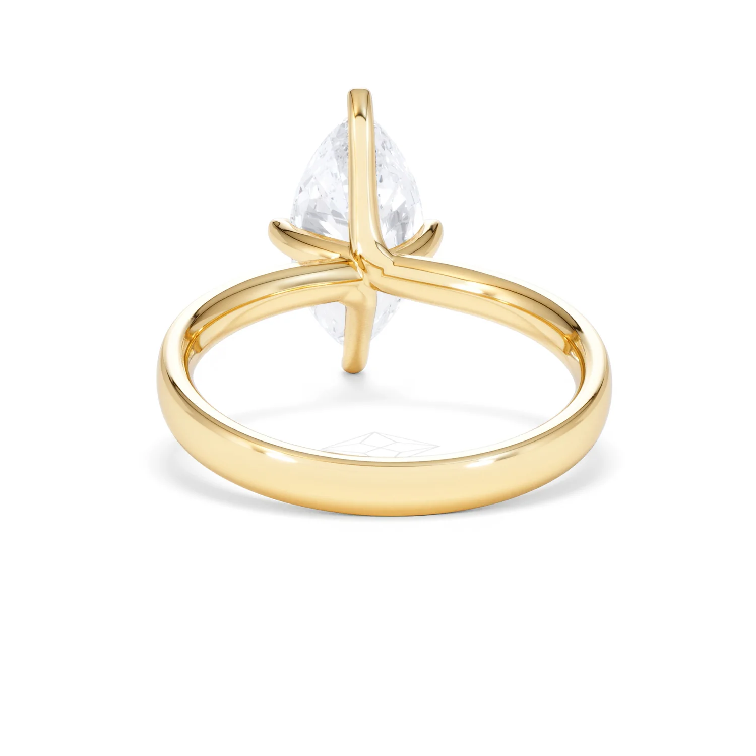 Origin Twist 2.00ct Marquise Cut Lab Diamond Solitaire Engagement Ring in 18K Yellow Gold - Image 48
