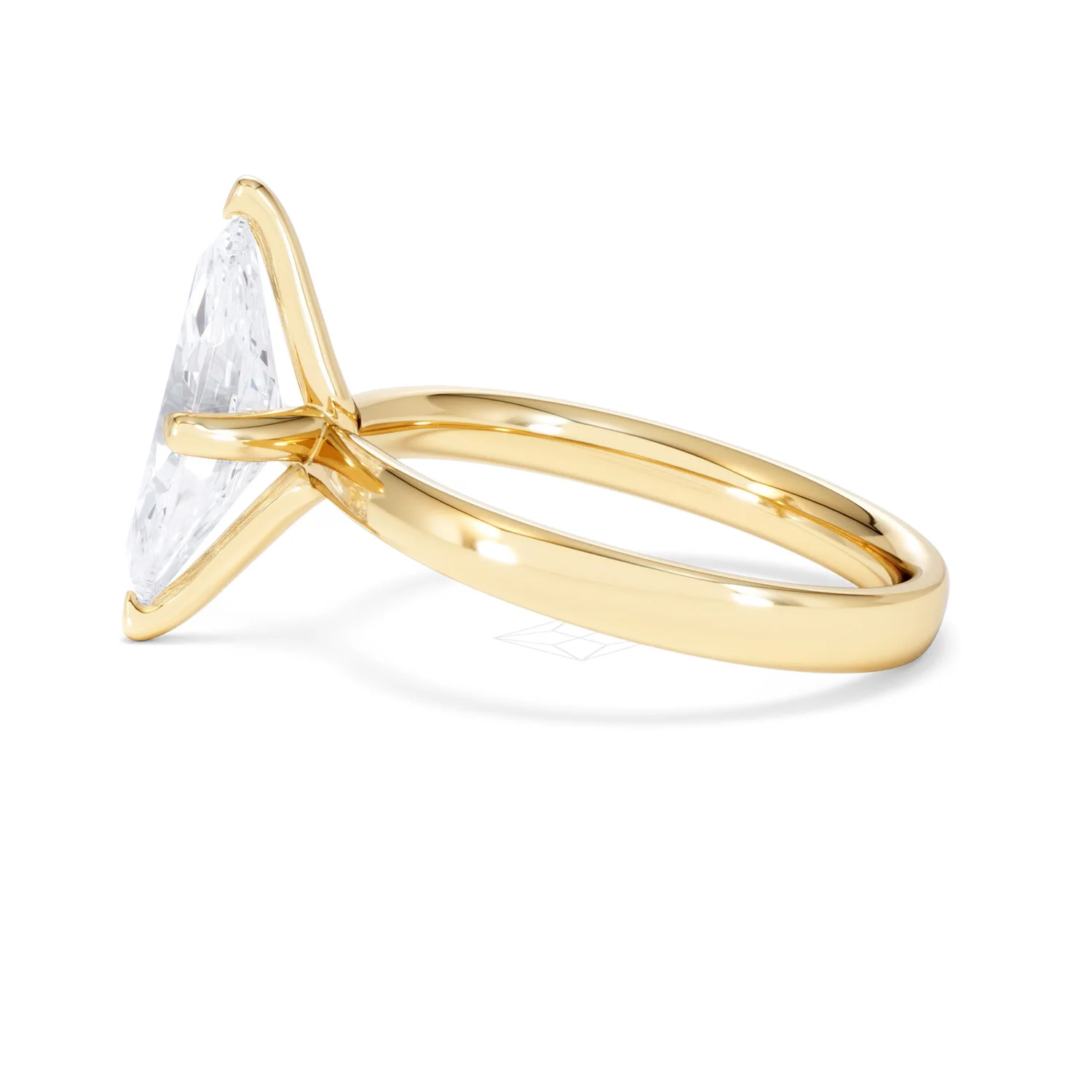 Origin Twist 2.00ct Marquise Cut Lab Diamond Solitaire Engagement Ring in 18K Yellow Gold - Image 67