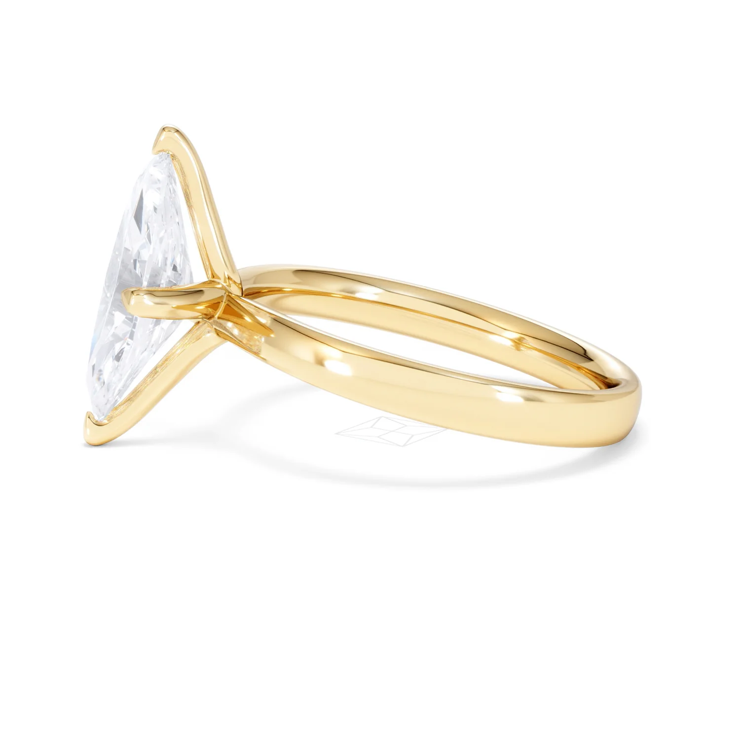 Origin Twist 2.00ct Marquise Cut Lab Diamond Solitaire Engagement Ring in 18K Yellow Gold - Image 69