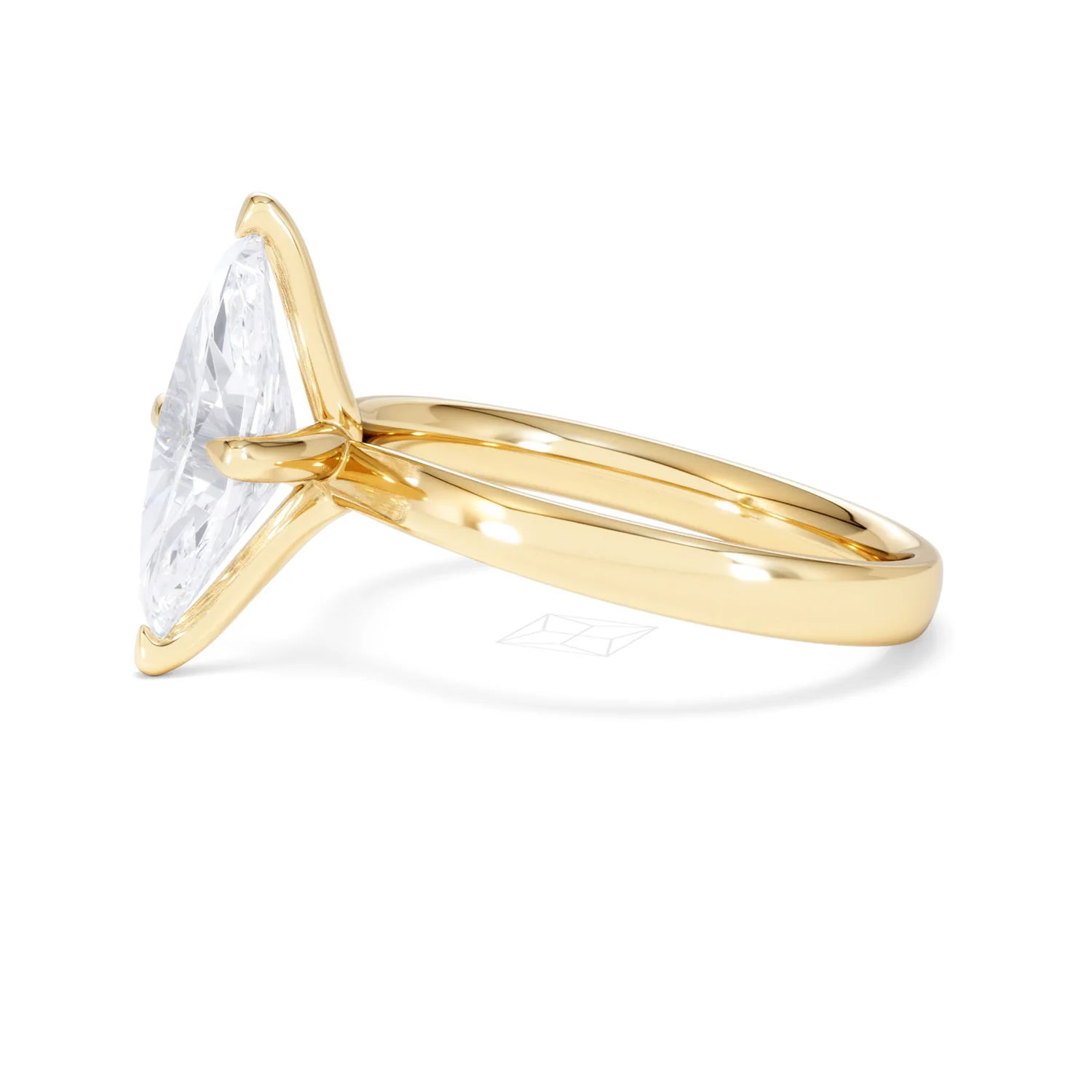 Origin Twist 2.00ct Marquise Cut Lab Diamond Solitaire Engagement Ring in 18K Yellow Gold - Image 71