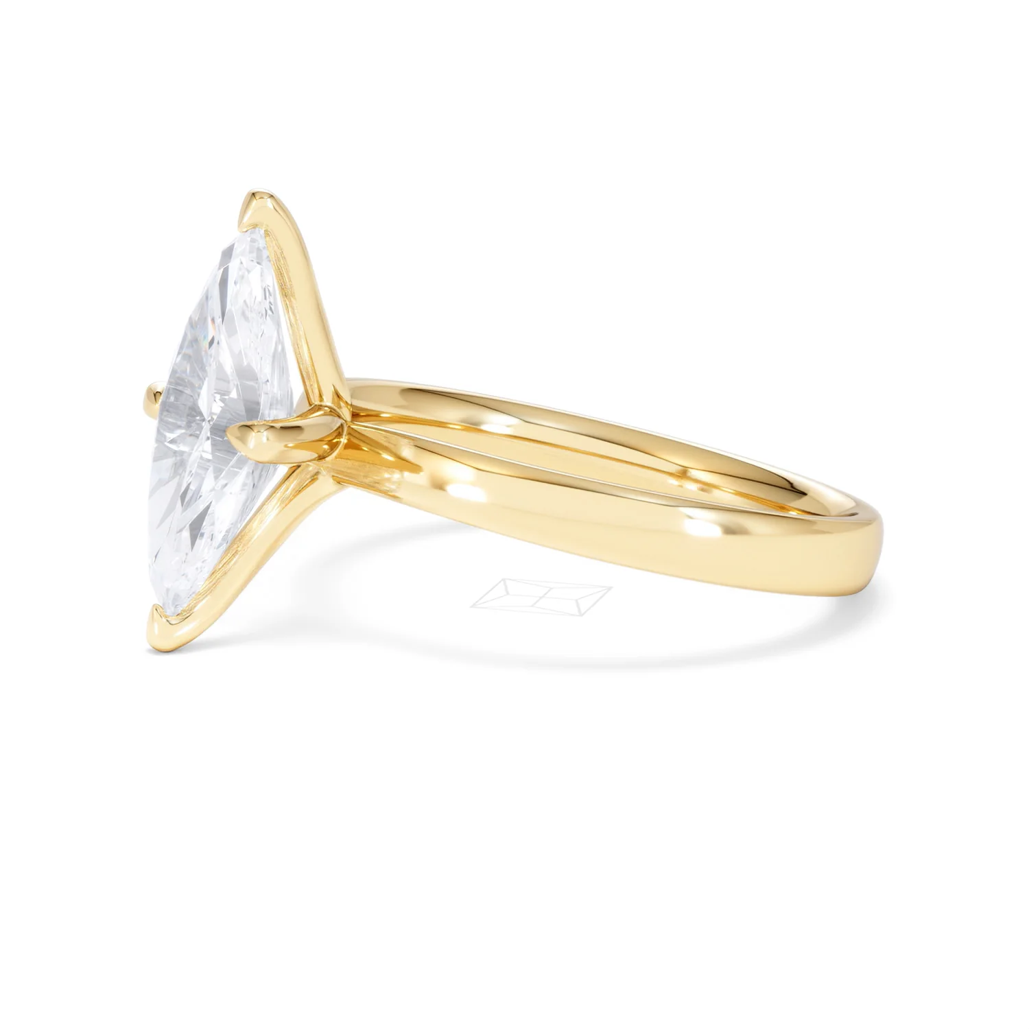 Origin Twist 2.00ct Marquise Cut Lab Diamond Solitaire Engagement Ring in 18K Yellow Gold - Image 73