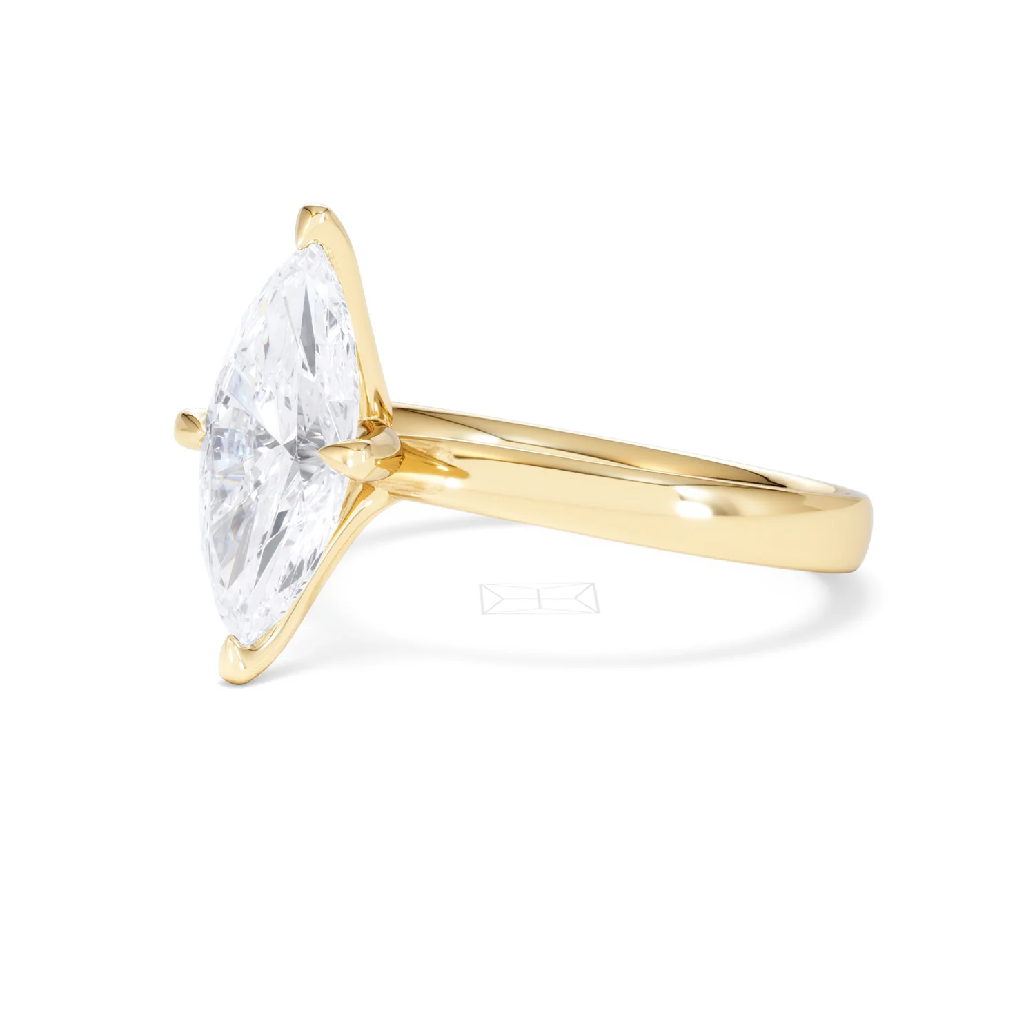 Origin Twist 2.00ct Marquise Cut Lab Diamond Solitaire Engagement Ring in 18K Yellow Gold - Image 77