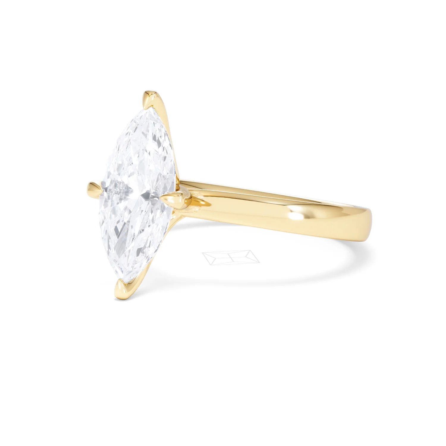 Origin Twist 2.00ct Marquise Cut Lab Diamond Solitaire Engagement Ring in 18K Yellow Gold - Image 79