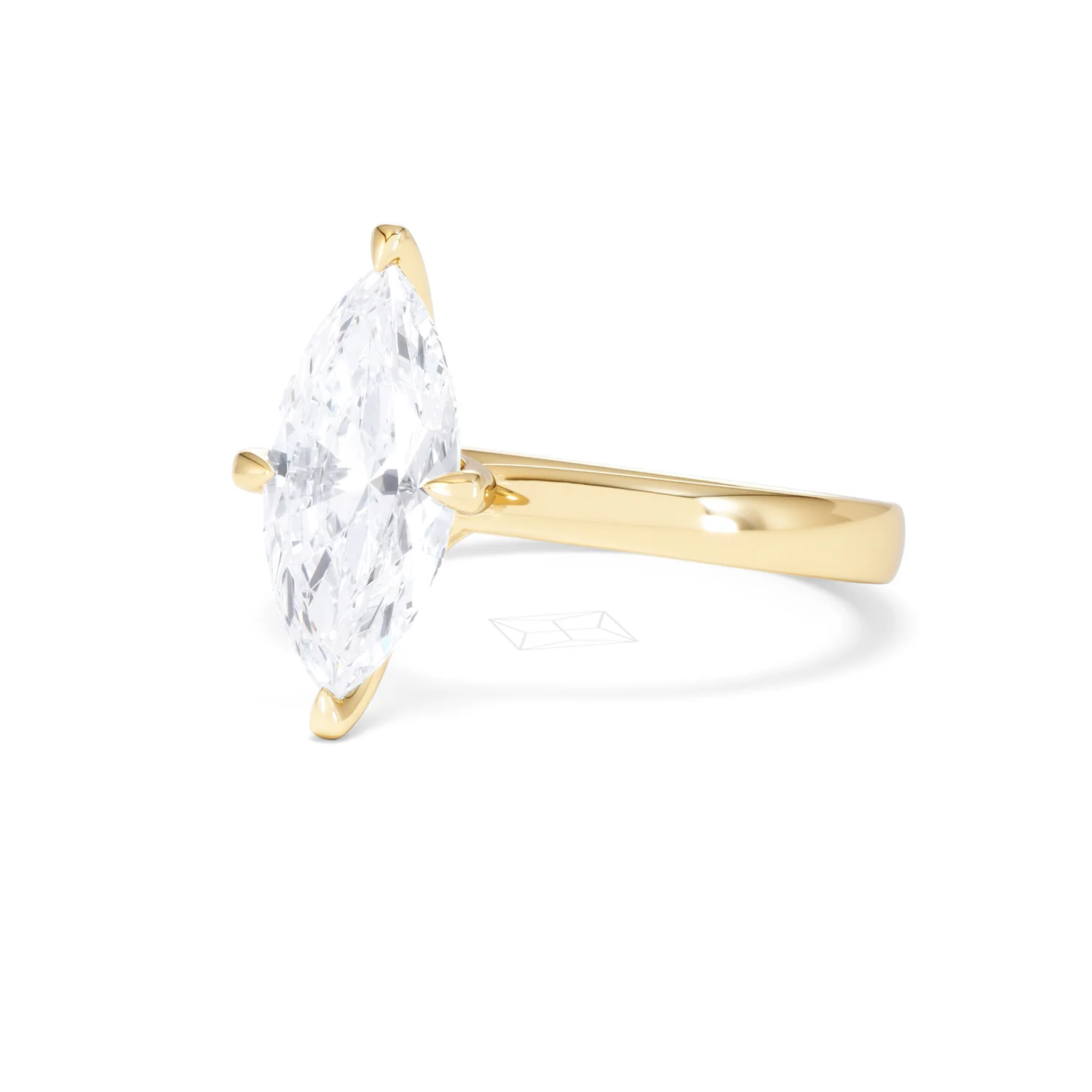 Origin Twist 2.00ct Marquise Cut Lab Diamond Solitaire Engagement Ring in 18K Yellow Gold - Image 80