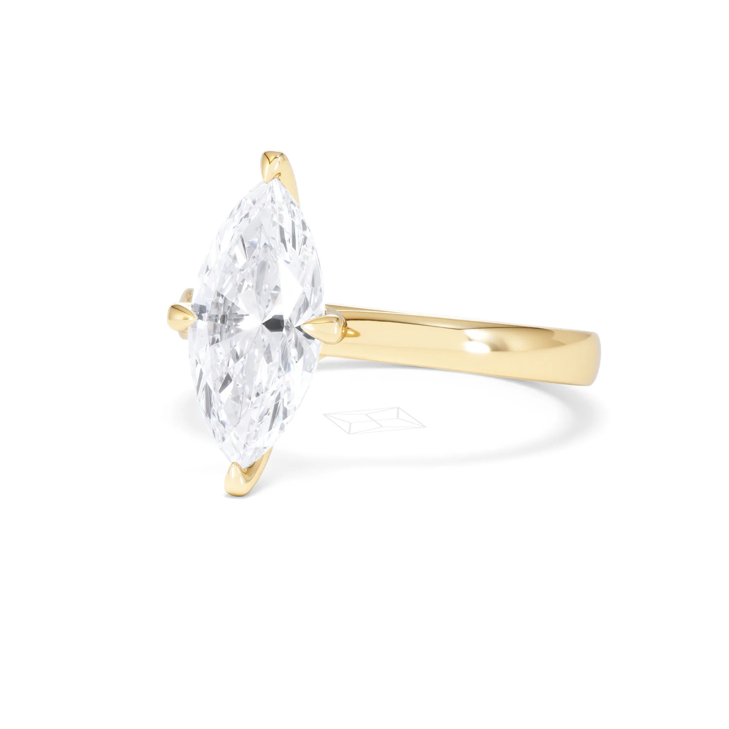 Origin Twist 2.00ct Marquise Cut Lab Diamond Solitaire Engagement Ring in 18K Yellow Gold - Image 81