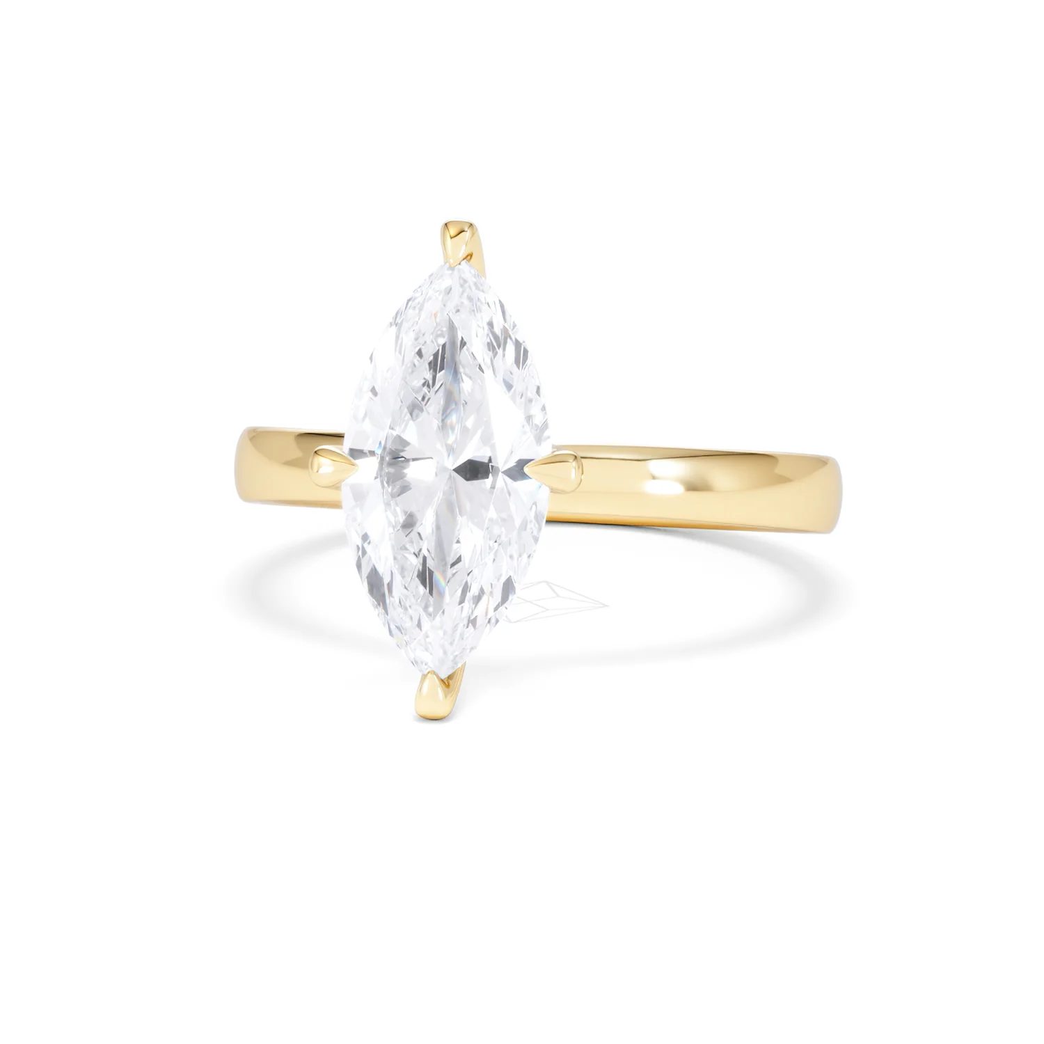 Origin Twist 2.00ct Marquise Cut Lab Diamond Solitaire Engagement Ring in 18K Yellow Gold - Image 84