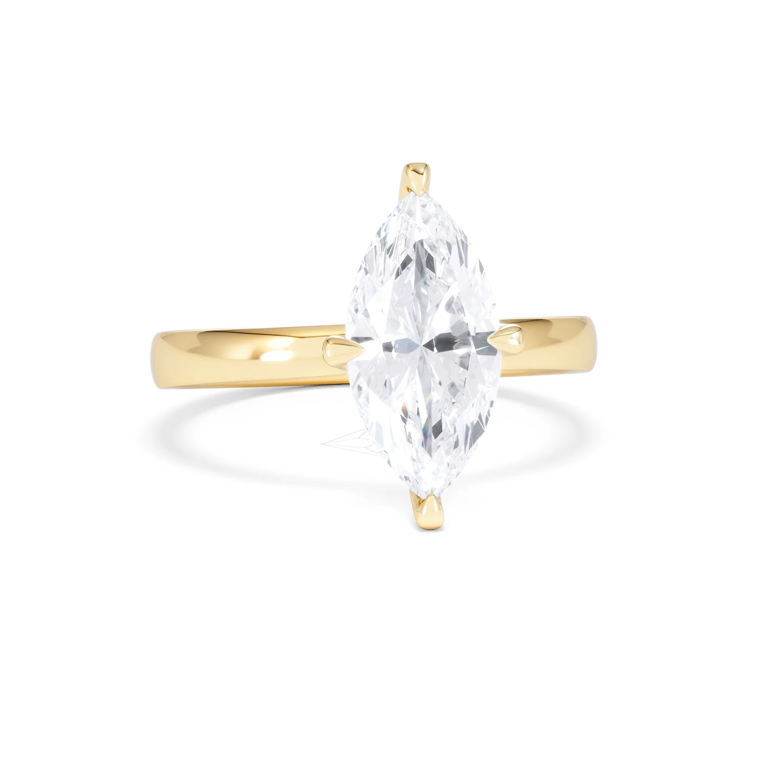 Origin Twist 2.00ct Marquise Cut Lab Diamond Solitaire Engagement Ring in 18K Yellow Gold - Image 9