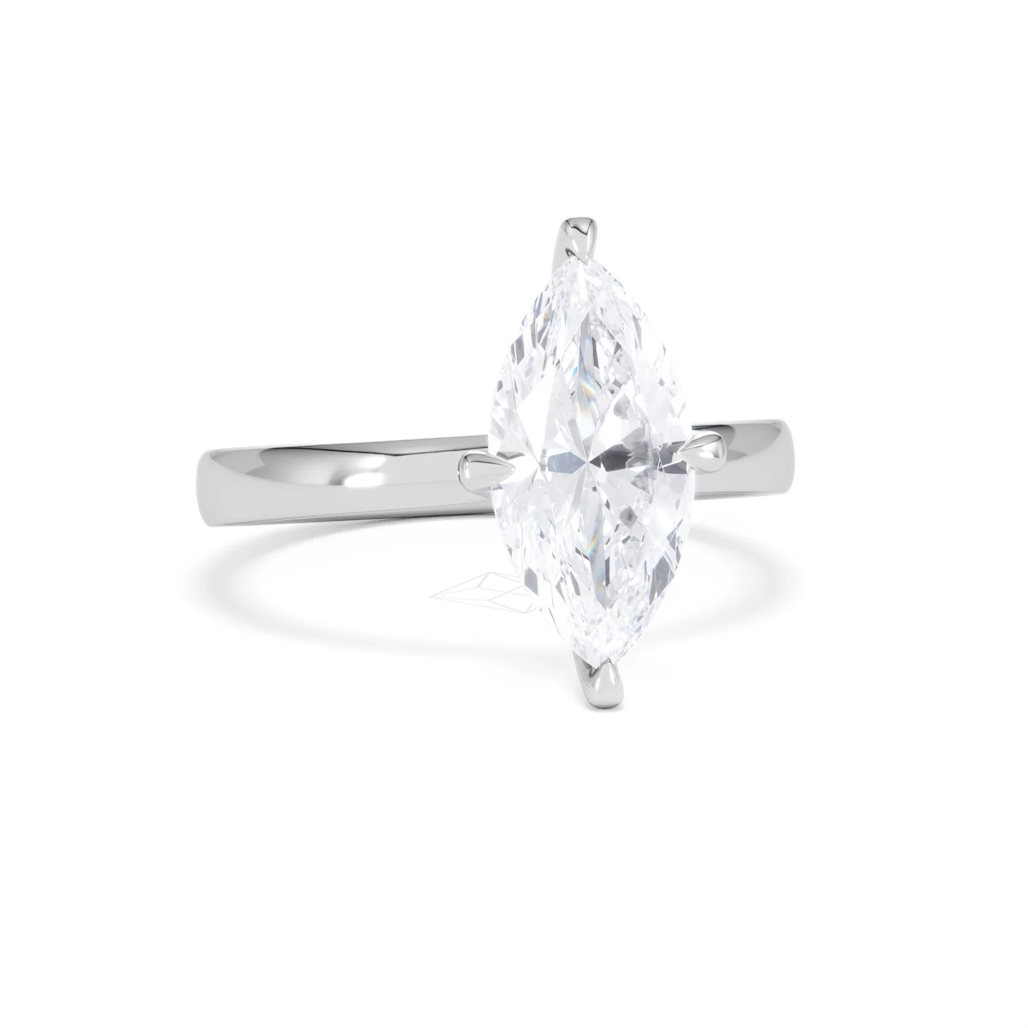Origin Twist 2.00ct Marquise Cut Lab Diamond Solitaire Engagement Ring in Platinum - Image 10