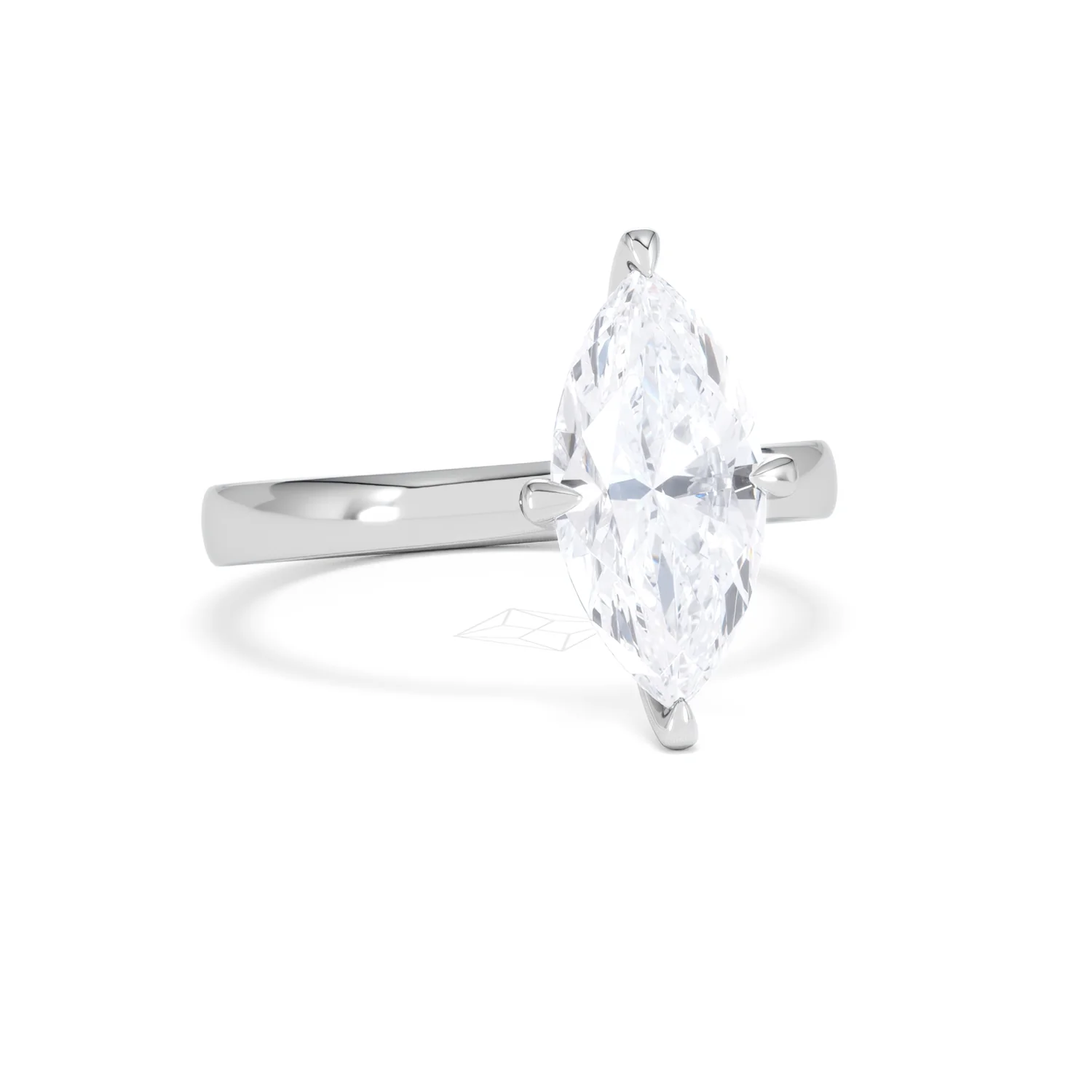 Origin Twist 2.00ct Marquise Cut Lab Diamond Solitaire Engagement Ring in Platinum - Image 11