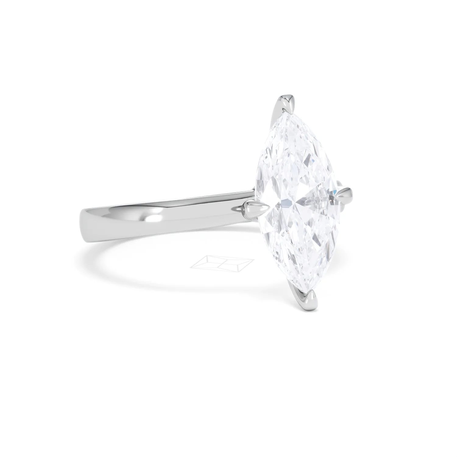 Origin Twist 2.00ct Marquise Cut Lab Diamond Solitaire Engagement Ring in Platinum - Image 13