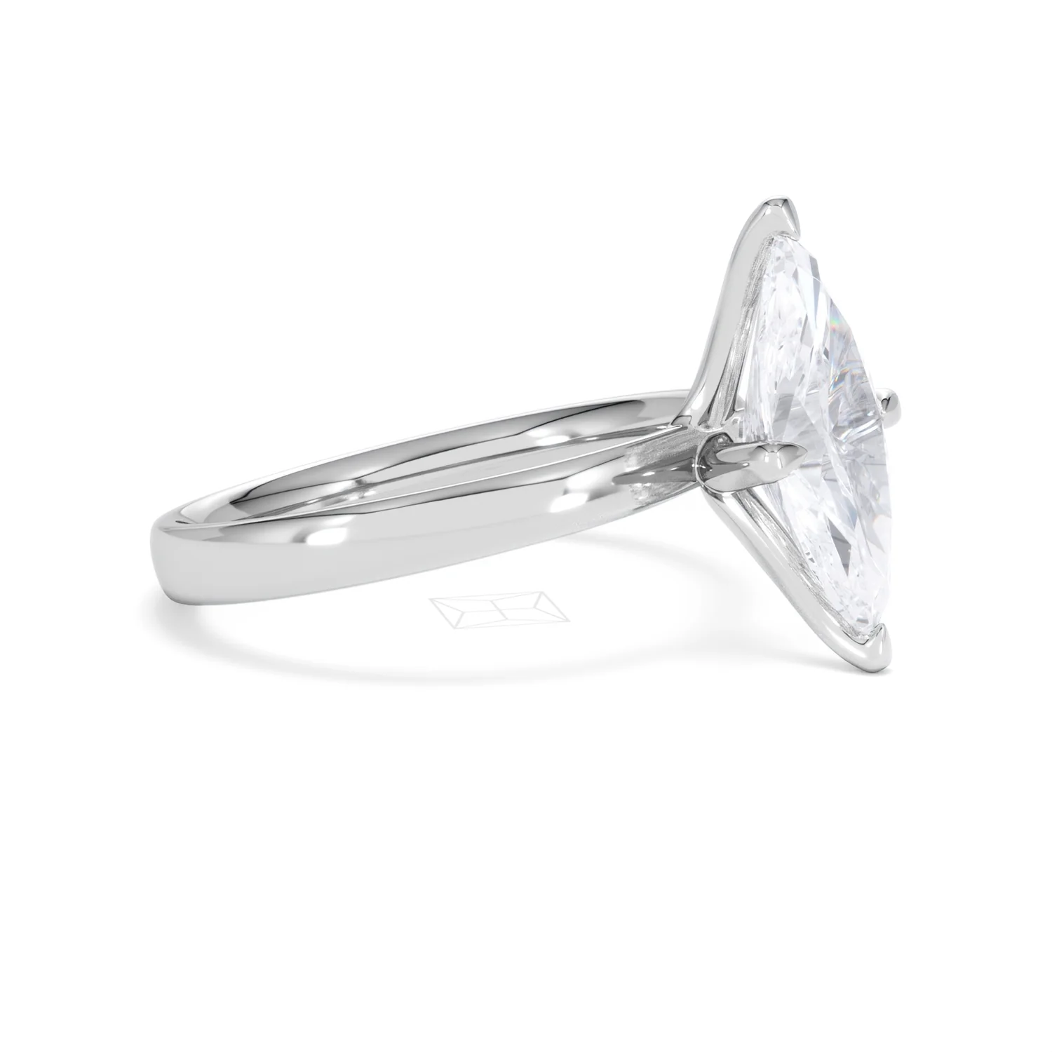 Origin Twist 2.00ct Marquise Cut Lab Diamond Solitaire Engagement Ring in Platinum - Image 20