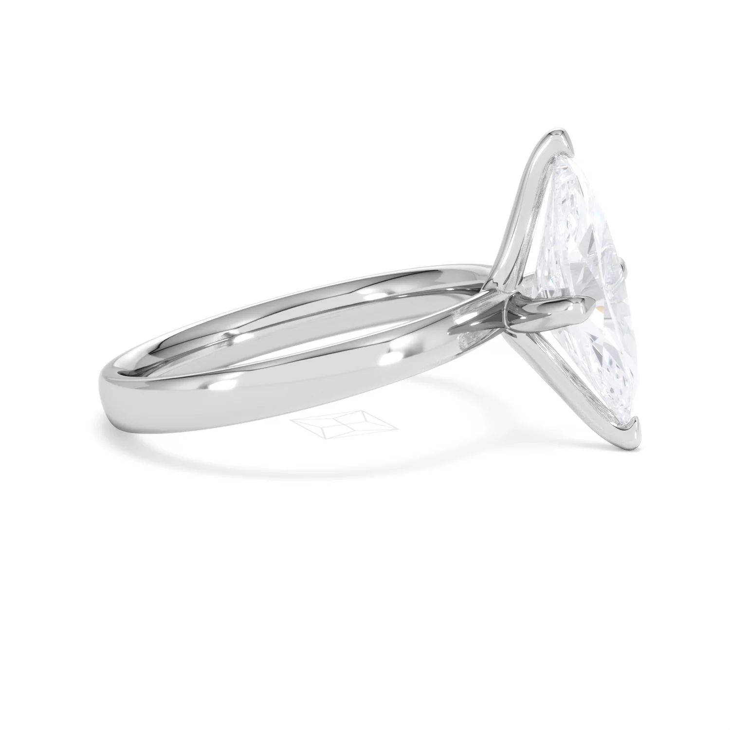Origin Twist 2.00ct Marquise Cut Lab Diamond Solitaire Engagement Ring in Platinum - Image 23