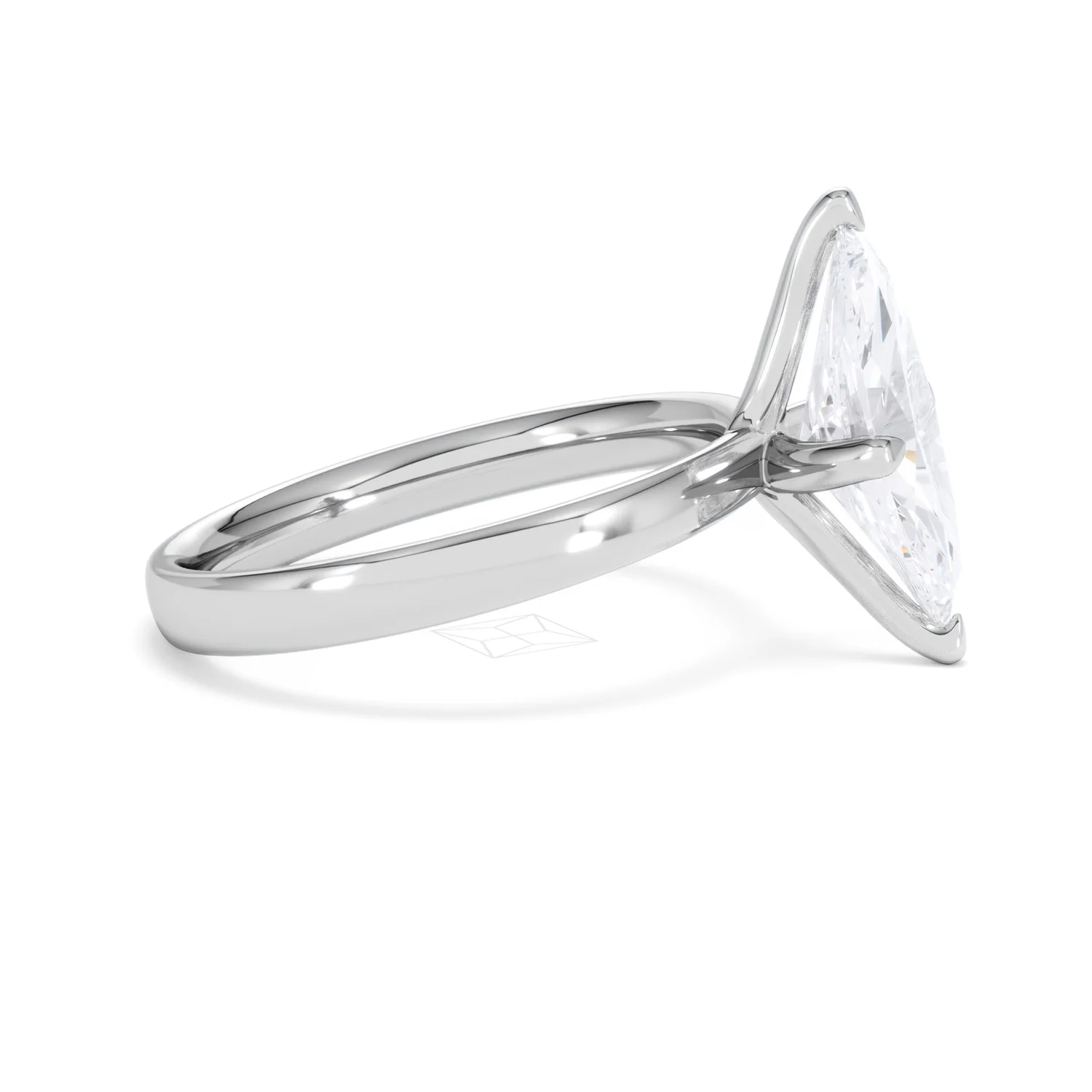 Origin Twist 2.00ct Marquise Cut Lab Diamond Solitaire Engagement Ring in Platinum - Image 24