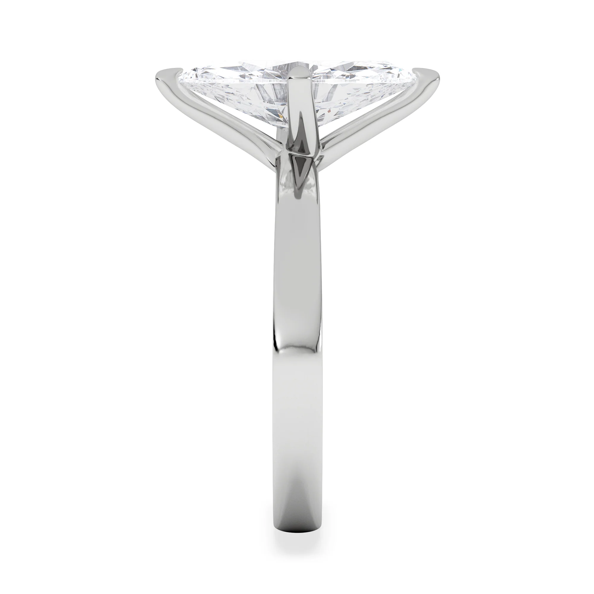 Origin Twist 2.00ct Marquise Cut Lab Diamond Solitaire Engagement Ring in Platinum - Image 5