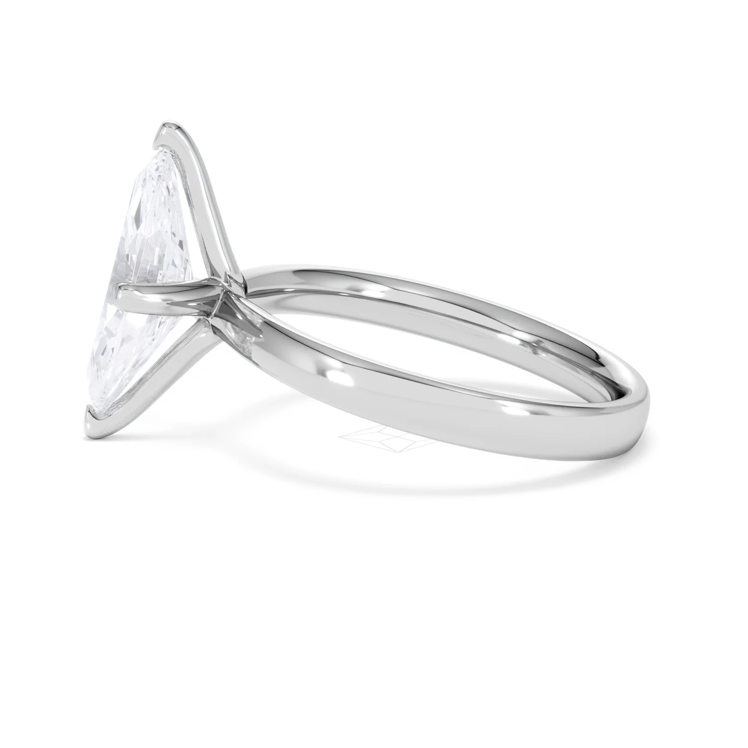 Origin Twist 2.00ct Marquise Cut Lab Diamond Solitaire Engagement Ring in Platinum - Image 67