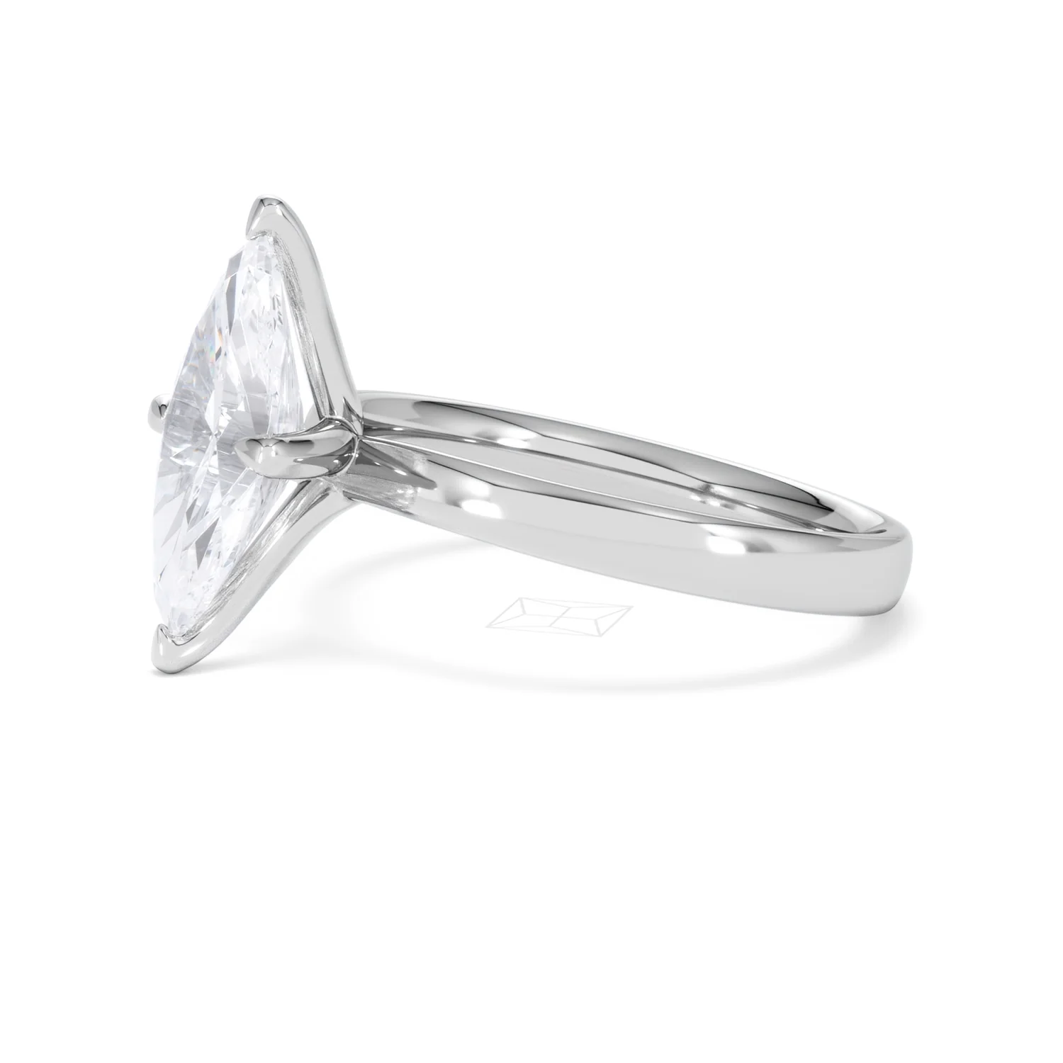 Origin Twist 2.00ct Marquise Cut Lab Diamond Solitaire Engagement Ring in Platinum - Image 73