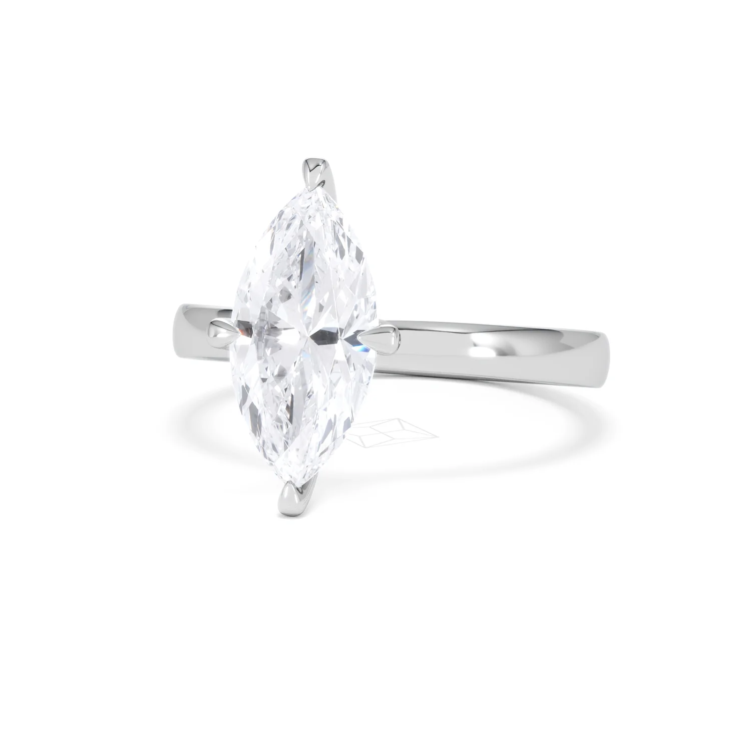 Origin Twist 2.00ct Marquise Cut Lab Diamond Solitaire Engagement Ring in Platinum - Image 83