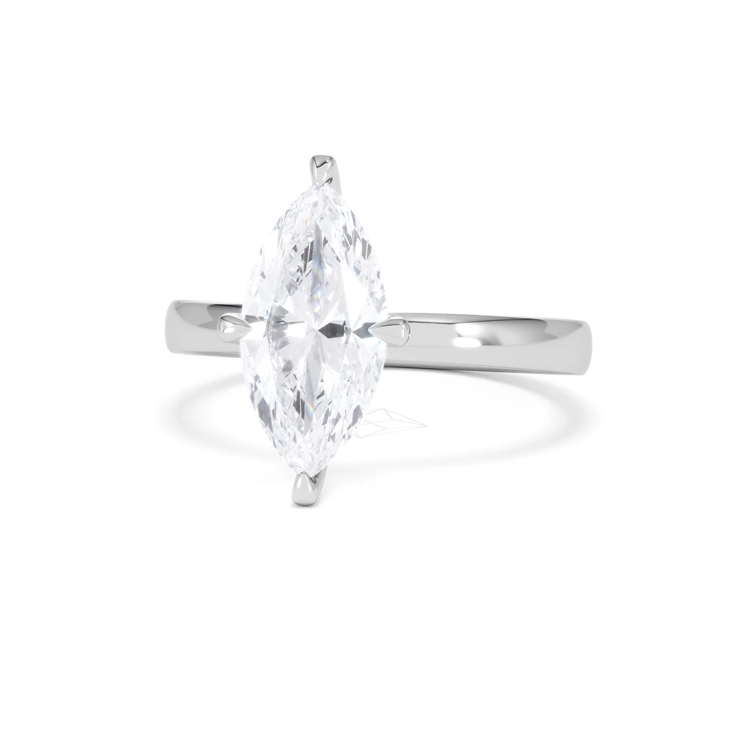 Origin Twist 2.00ct Marquise Cut Lab Diamond Solitaire Engagement Ring in Platinum - Image 84