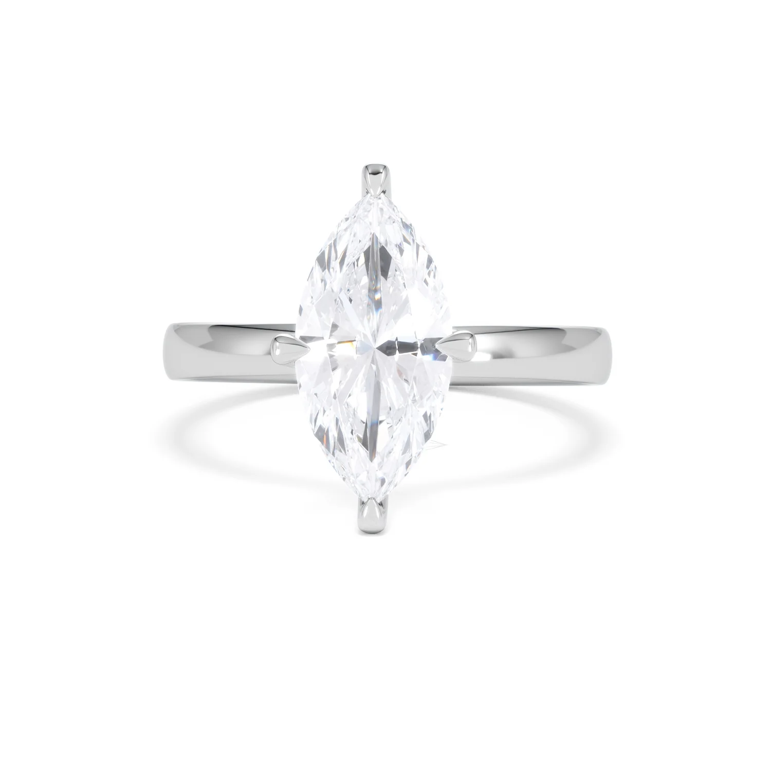 Origin Twist 2.00ct Marquise Cut Lab Diamond Solitaire Engagement Ring in Platinum - Image 86