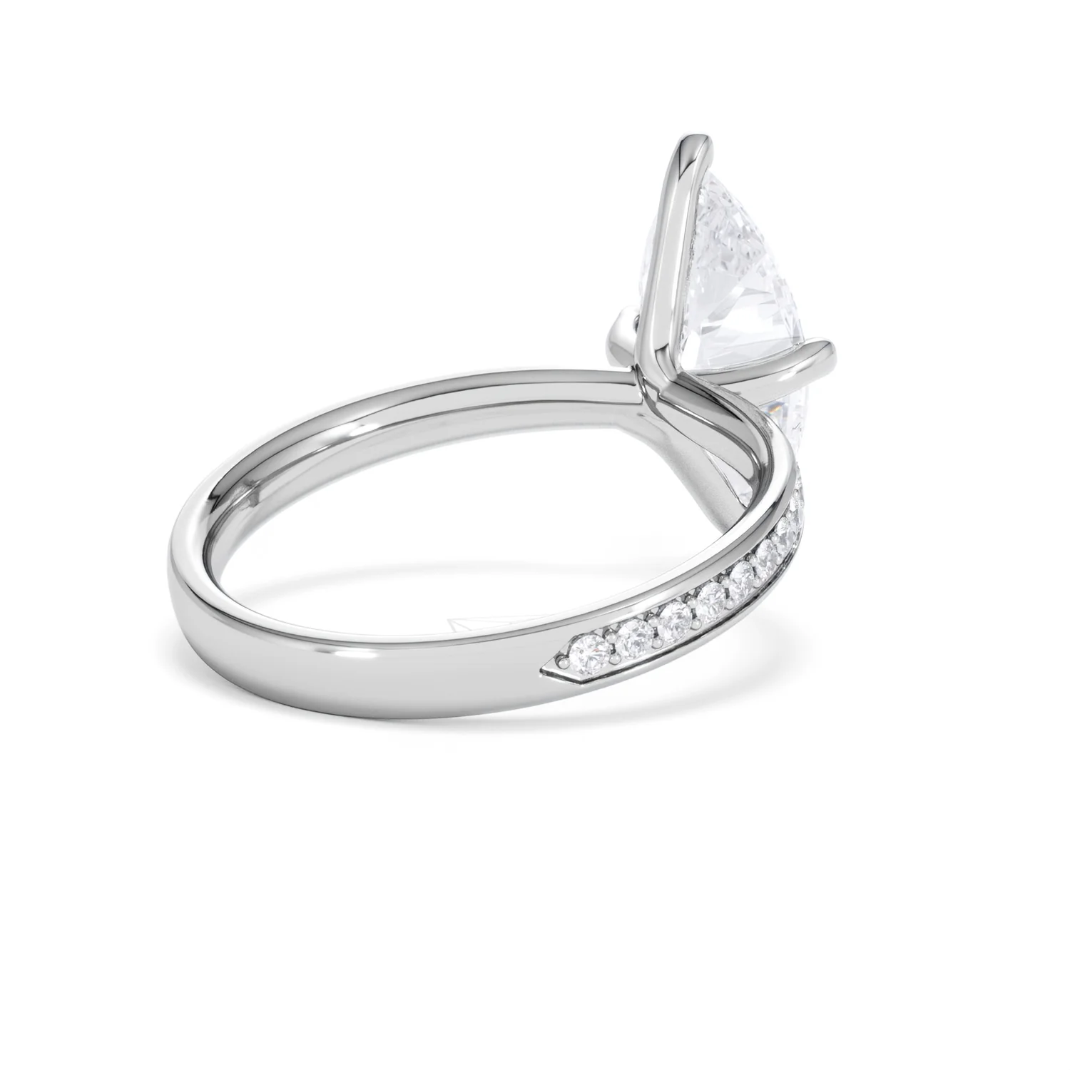 Origin Twist 2.00ct Marquise Cut Lab Diamond Solitaire Engagement Ring with Side Stones in 18K White Gold - Image 41