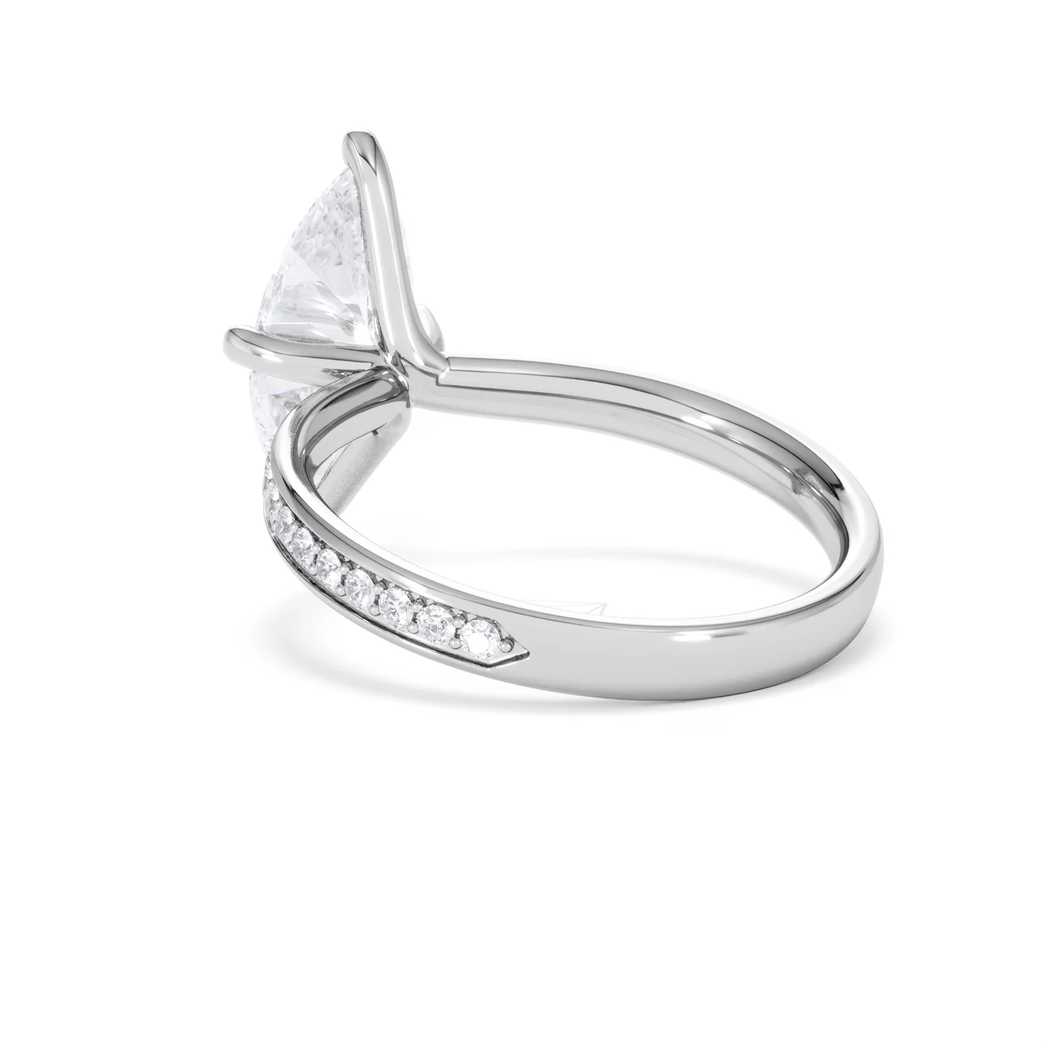 Origin Twist 2.00ct Marquise Cut Lab Diamond Solitaire Engagement Ring with Side Stones in 18K White Gold - Image 57