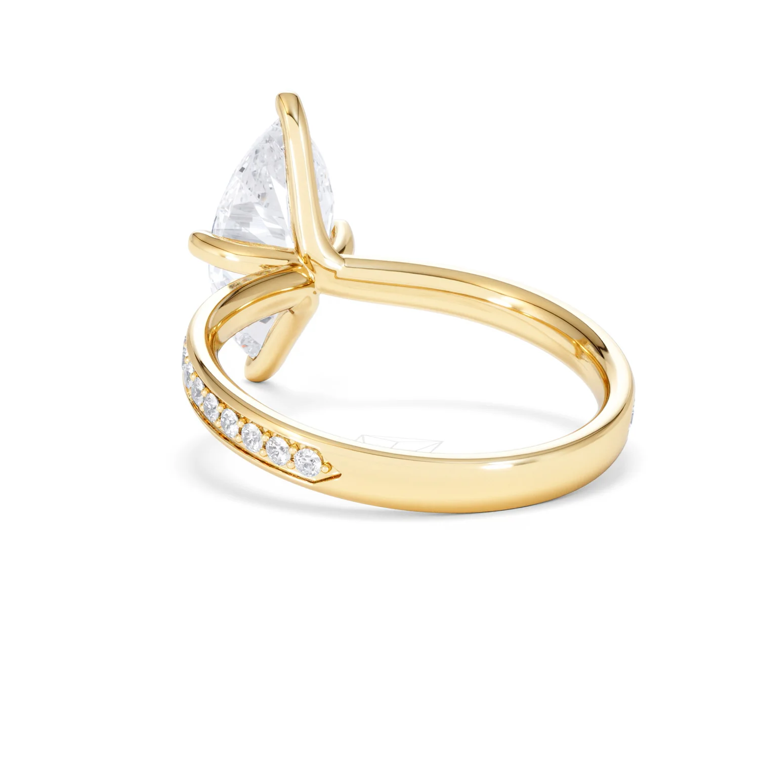 Origin Twist 2.00ct Marquise Cut Lab Diamond Solitaire Engagement Ring with Side Stones in 18K Yellow Gold - Image 55