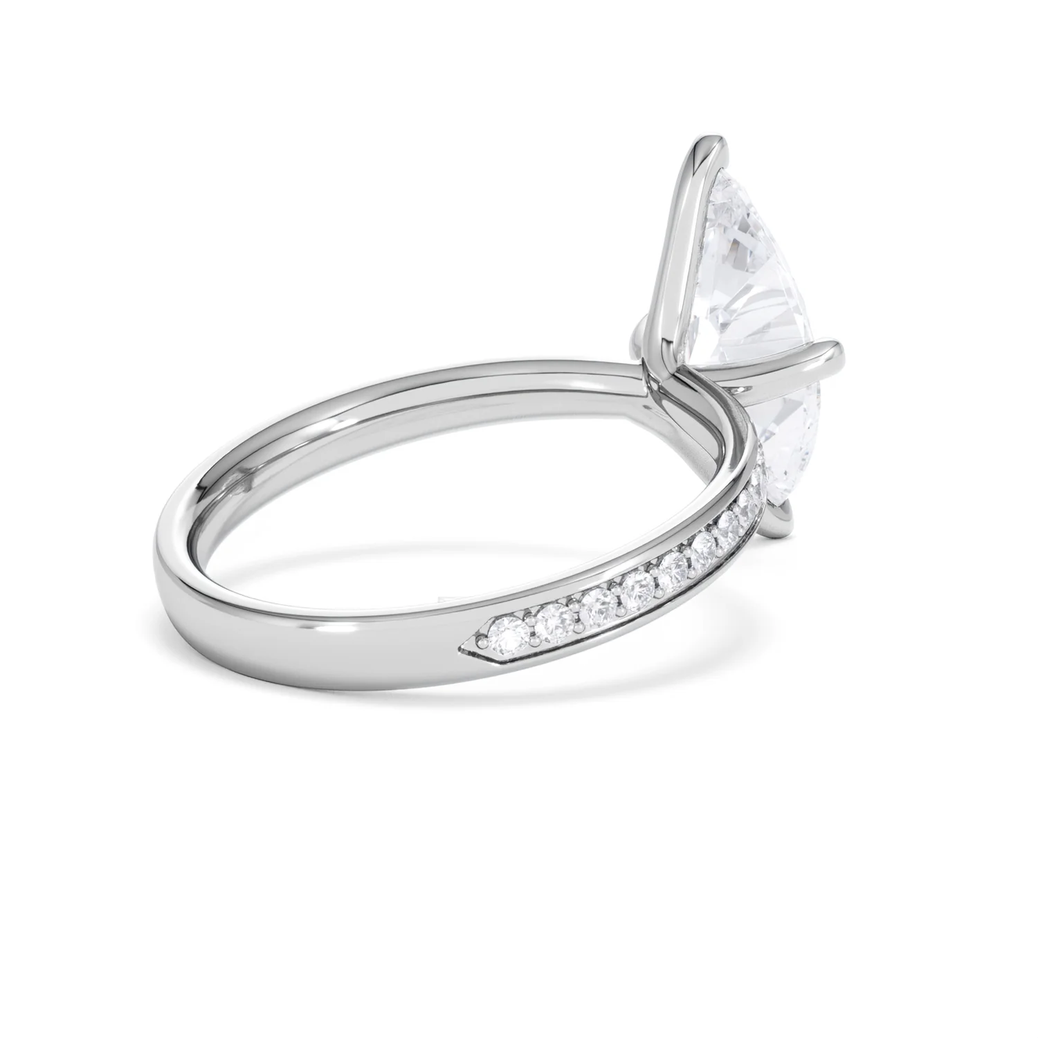Origin Twist 2.00ct Marquise Cut Lab Diamond Solitaire Engagement Ring with Side Stones in Platinum - Image 39