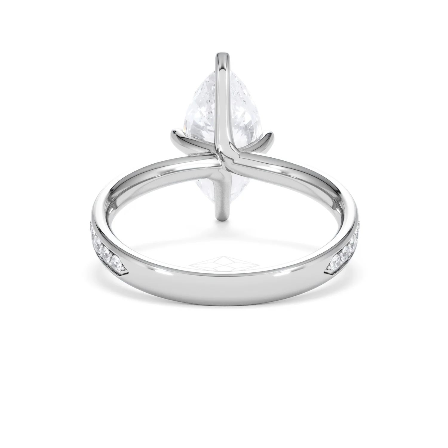 Origin Twist 2.00ct Marquise Cut Lab Diamond Solitaire Engagement Ring with Side Stones in Platinum - Image 49