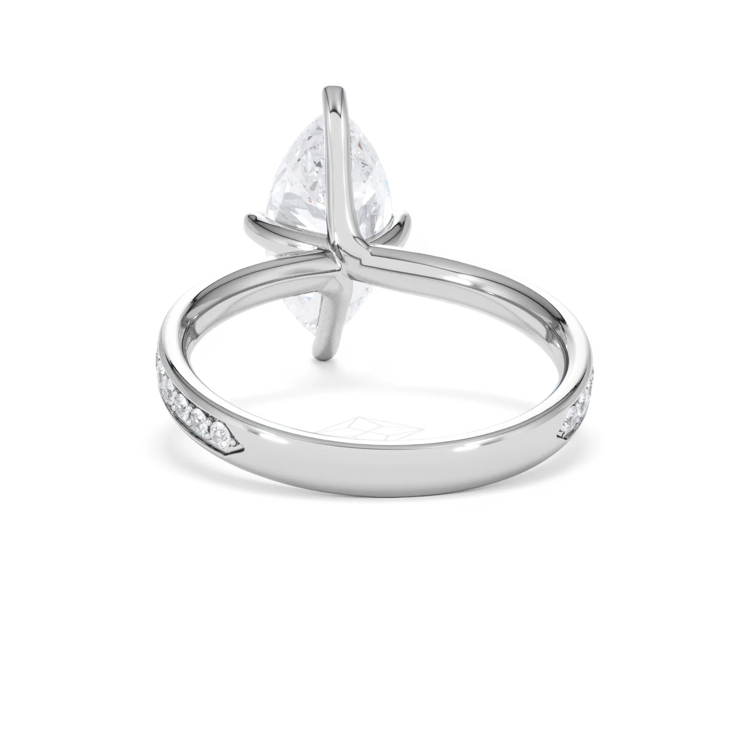 Origin Twist 2.00ct Marquise Cut Lab Diamond Solitaire Engagement Ring with Side Stones in Platinum - Image 51
