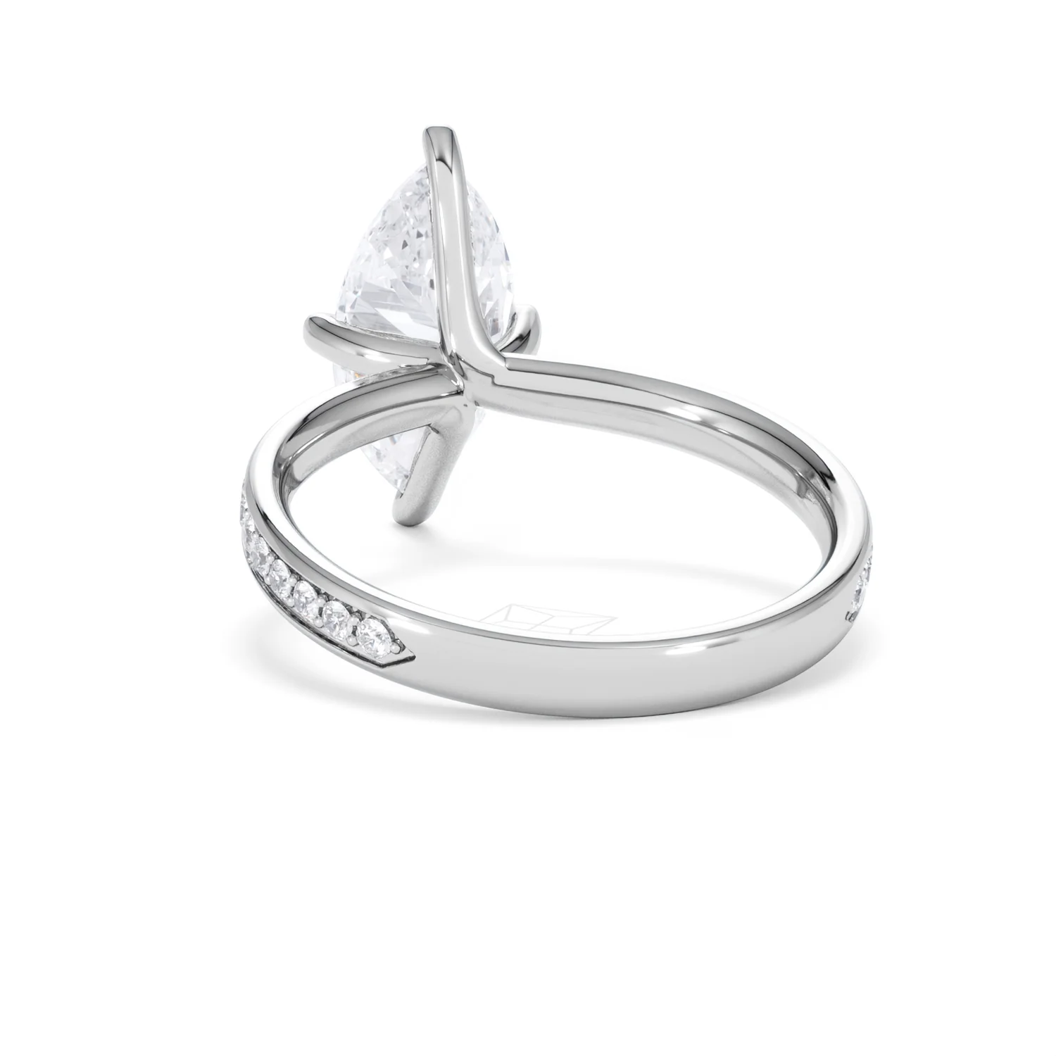 Origin Twist 2.00ct Marquise Cut Lab Diamond Solitaire Engagement Ring with Side Stones in Platinum - Image 53