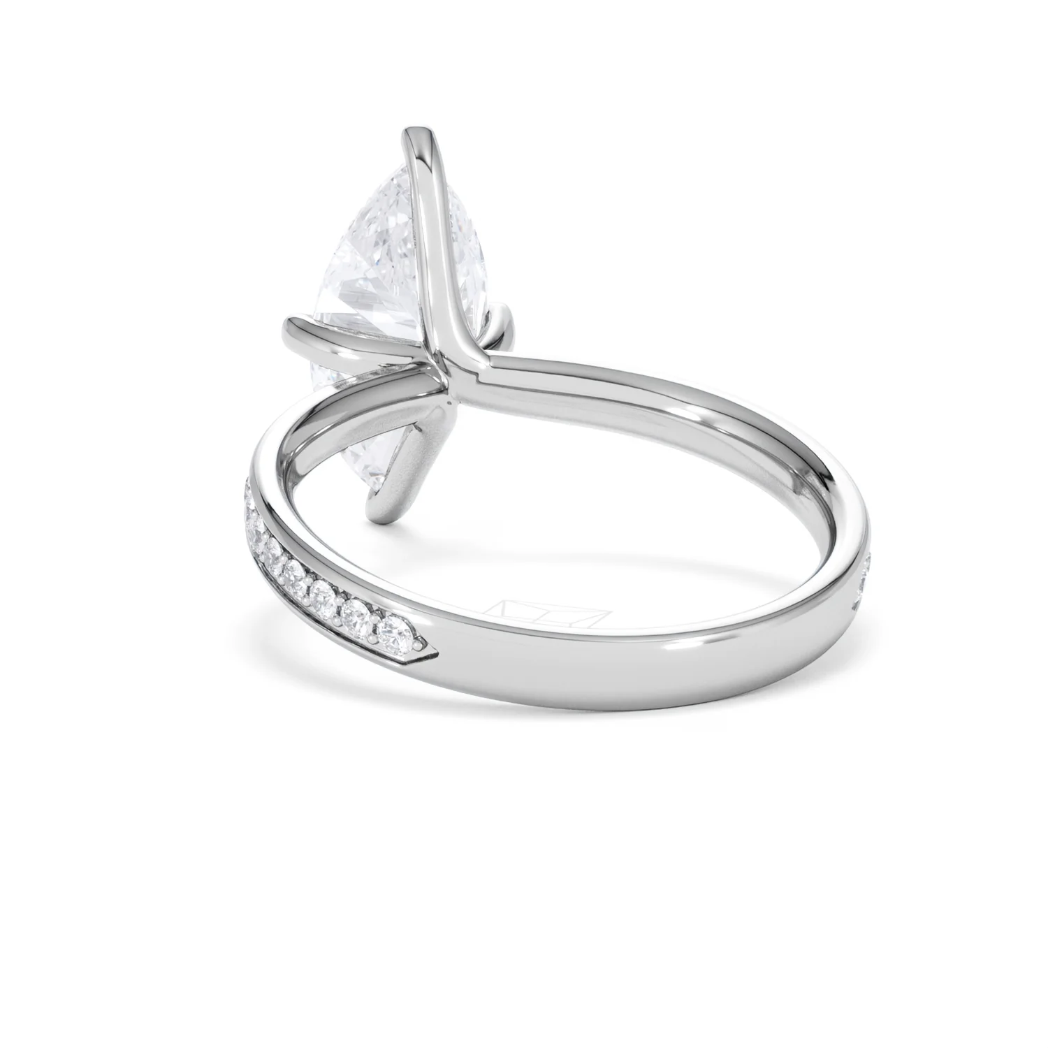 Origin Twist 2.00ct Marquise Cut Lab Diamond Solitaire Engagement Ring with Side Stones in Platinum - Image 54