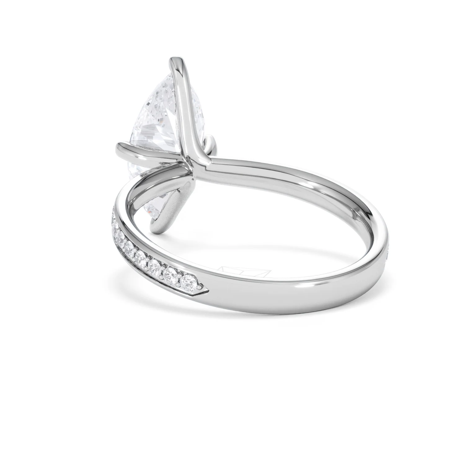 Origin Twist 2.00ct Marquise Cut Lab Diamond Solitaire Engagement Ring with Side Stones in Platinum - Image 55