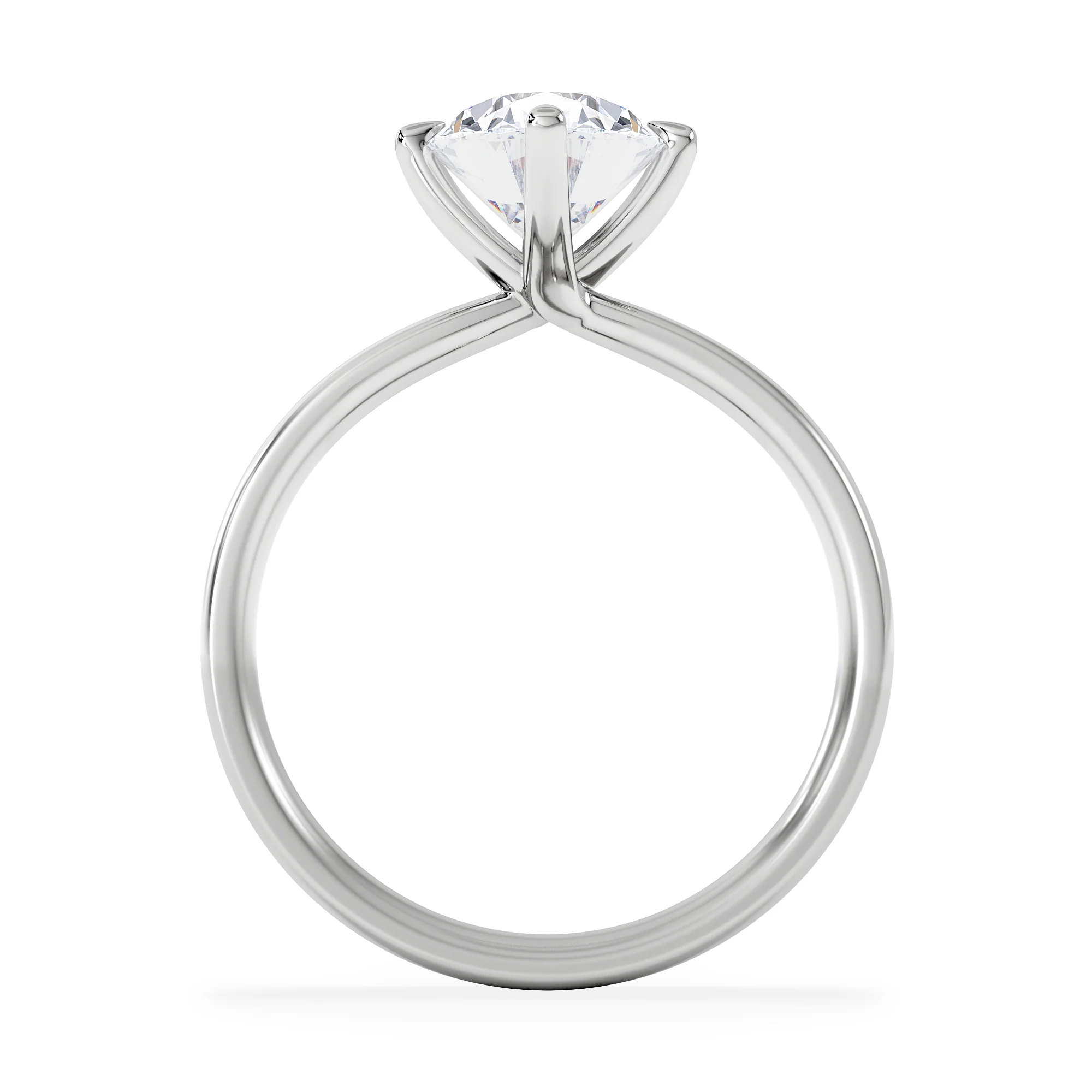 Origin Twist 2.00ct Oval Cut Lab Diamond Solitaire Engagement Ring in Platinum - Image 3