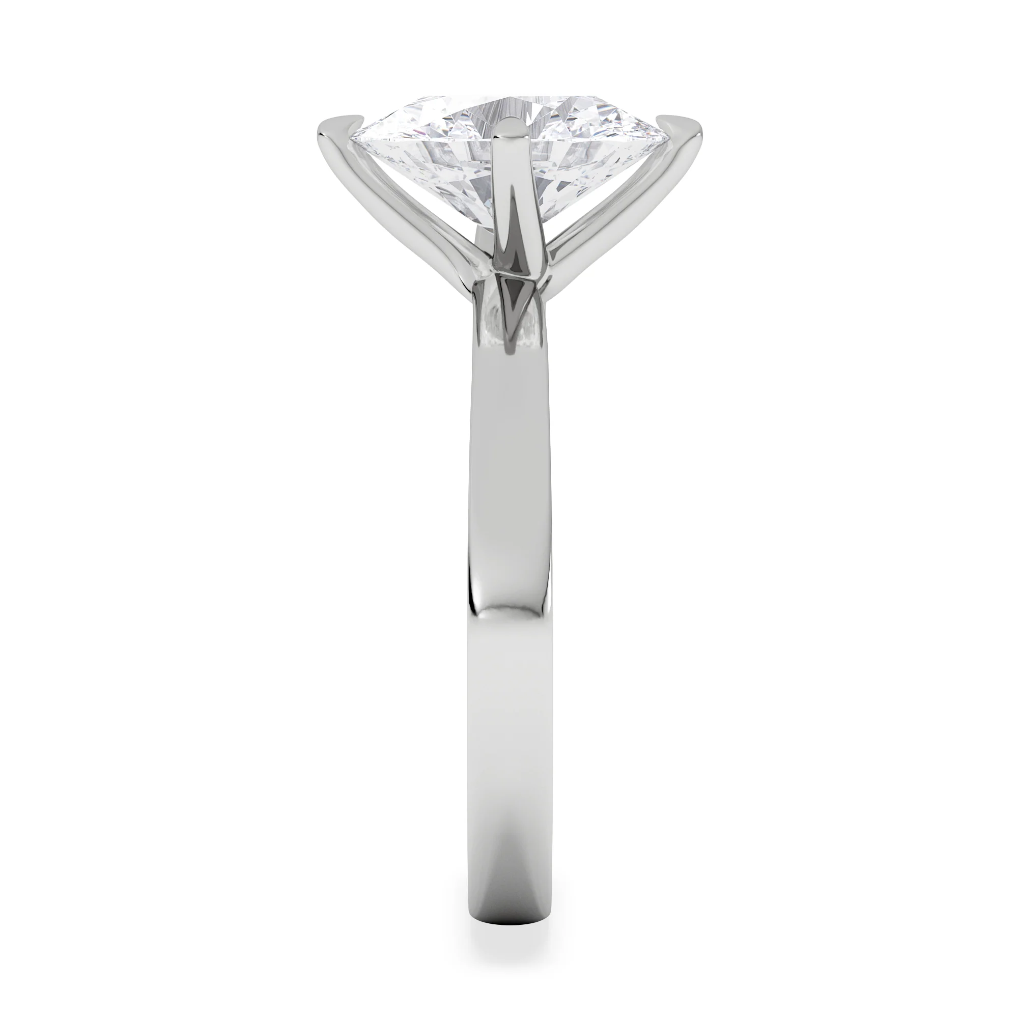 Origin Twist 2.00ct Oval Cut Lab Diamond Solitaire Engagement Ring in Platinum - Image 5