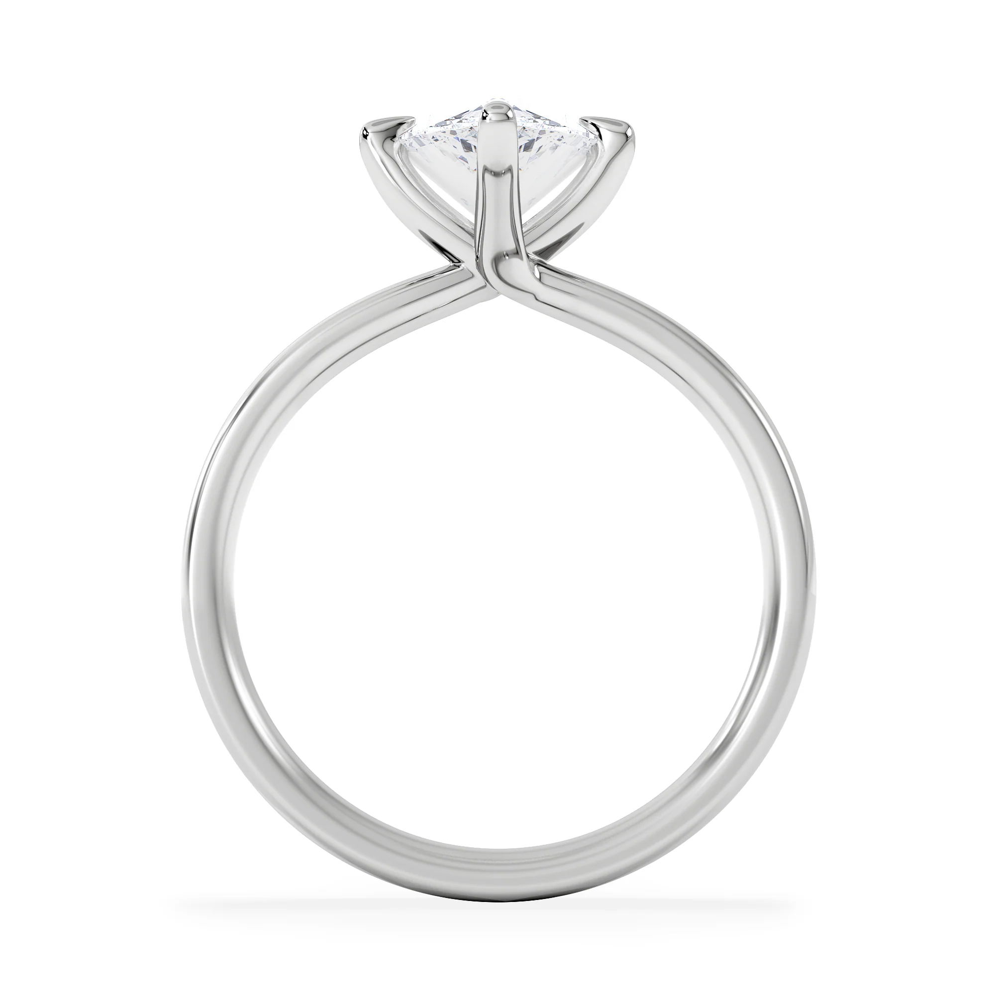 Origin Twist 2.00ct Pear Cut Lab Diamond Solitaire Engagement Ring in 18K White Gold - Image 3